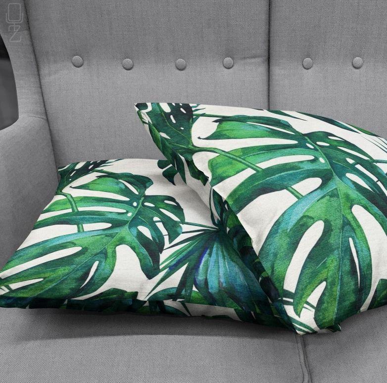 Funda de Coj n 45x45 cm Hojas Tropicales Monstera Intensa-4