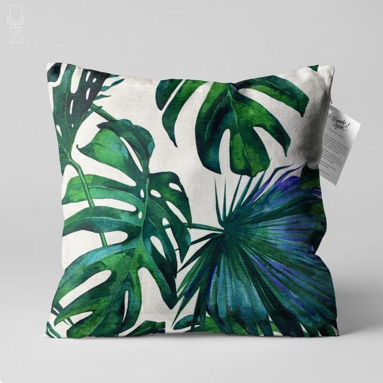 Funda de Coj n 45x45 cm Hojas Tropicales Monstera Intensa-7