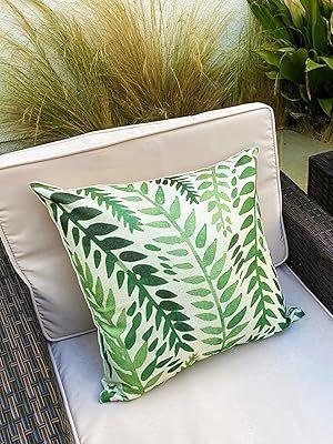 Funda de Coj n 45x45 cm Hojas Tropicales Bot nica Densa-4