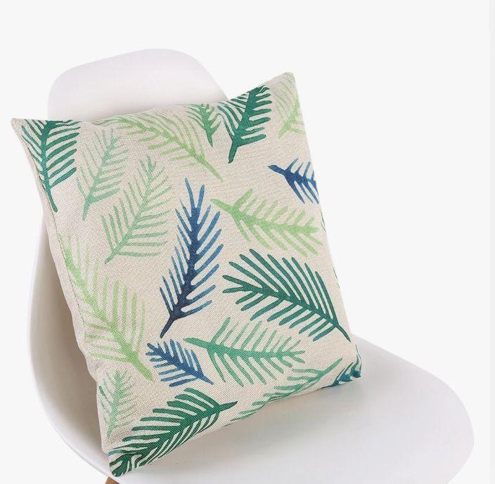Funda de Coj n 45x45 cm Hojas Tropicales Hojas Suaves-3
