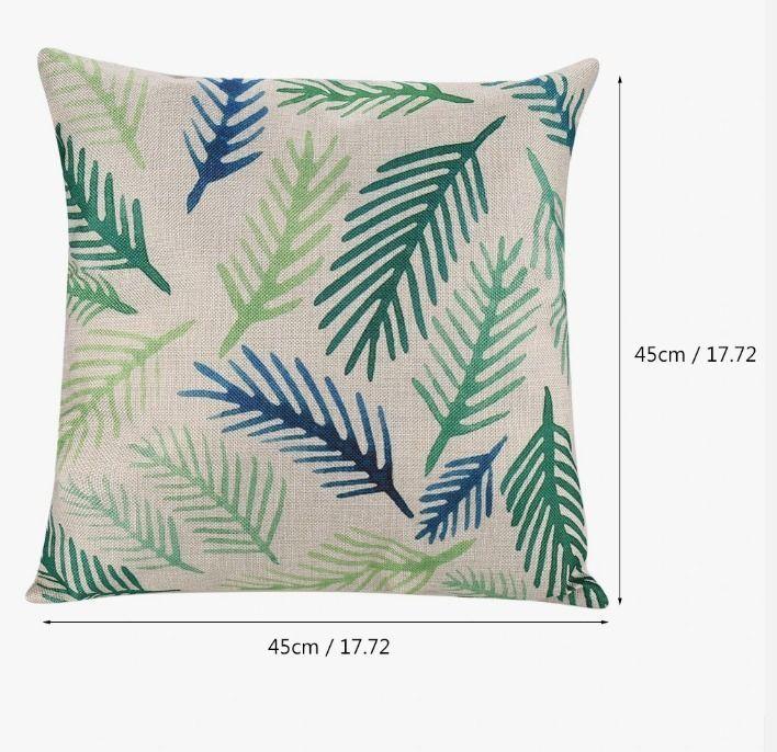 Funda de Coj n 45x45 cm Hojas Tropicales Hojas Suaves-4