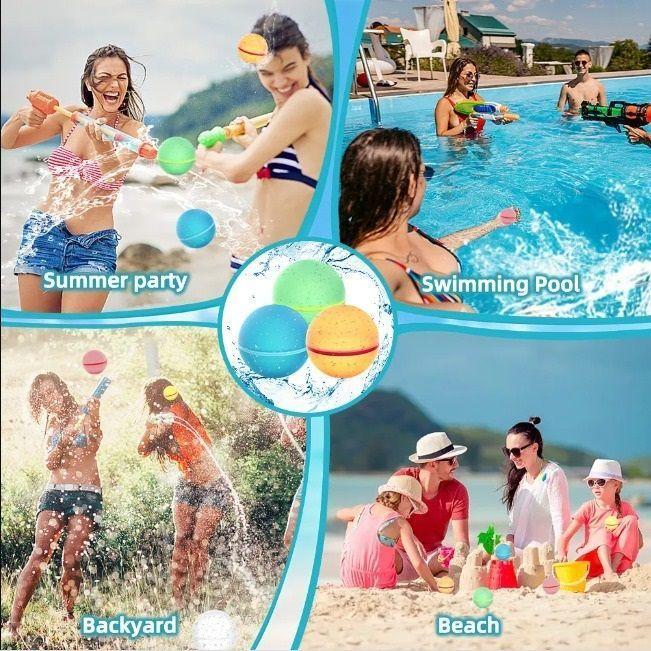 Pack 8 Bombitas de Agua Reutilizables con cierre magnético -2