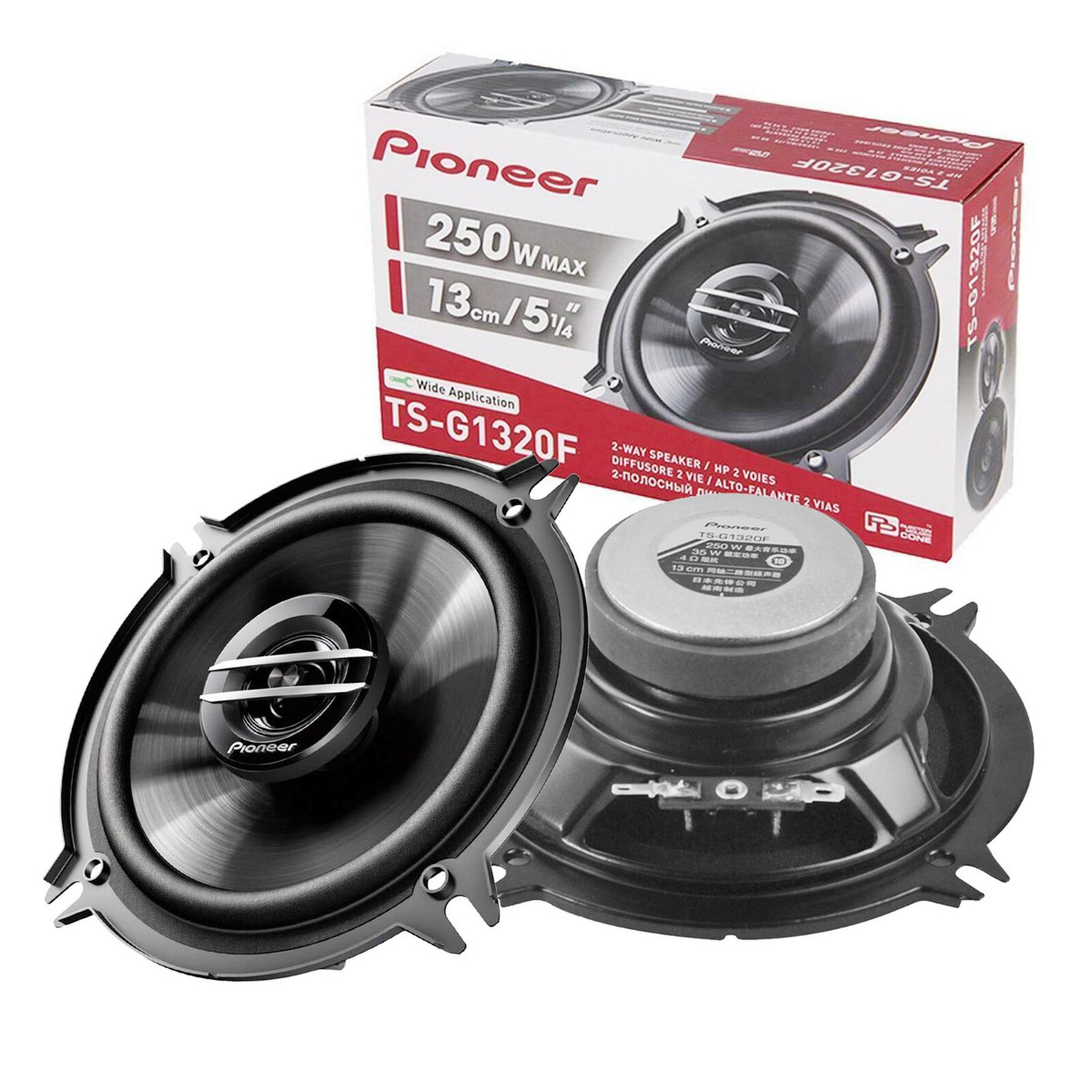 Parlantes 5.25 Pulgadas Pioneer TS-G1320F 2 Vias 35W RMS Negro-8