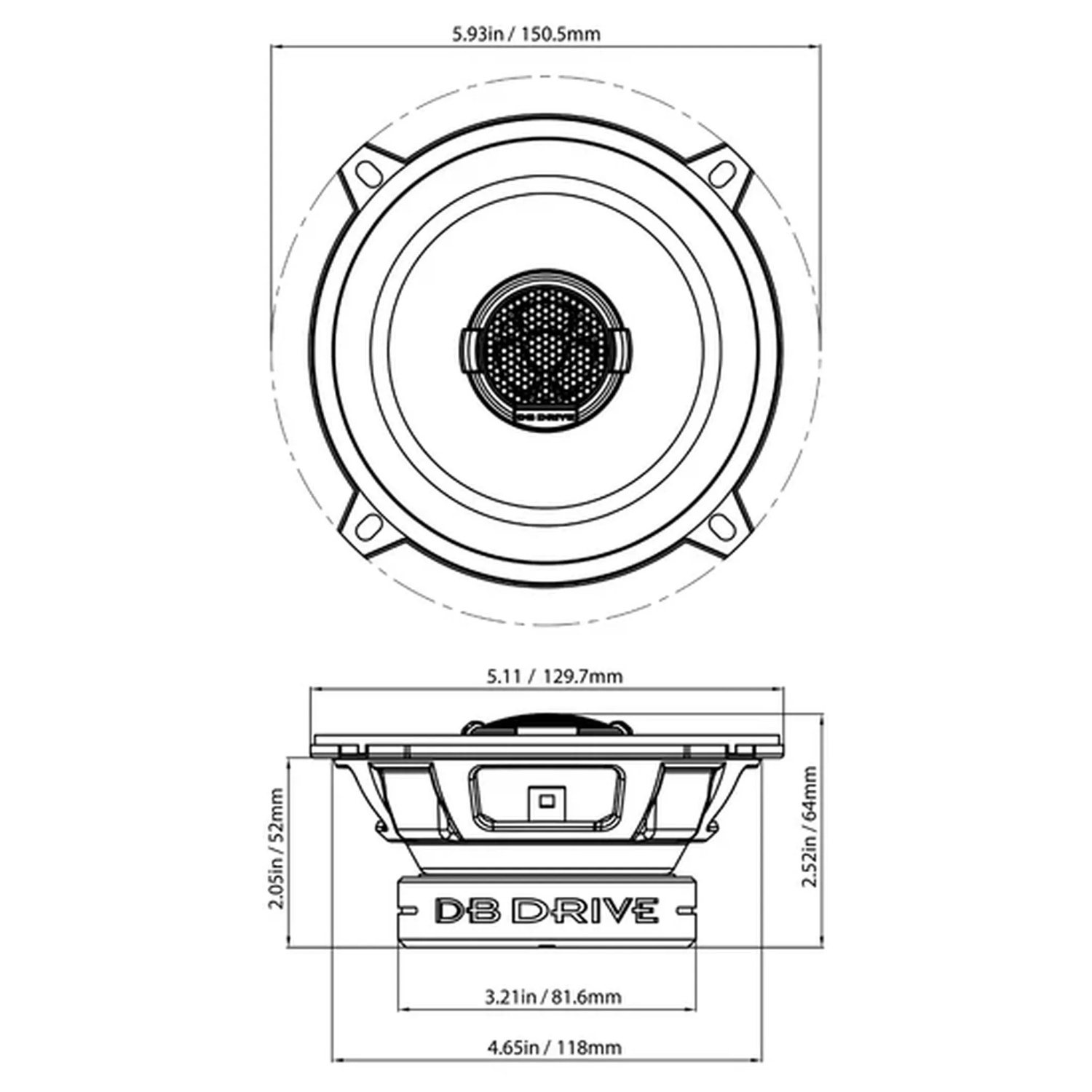 Parlantes 5.25 Pulgadas DB Drive S5.25 2 Vias 55W RMS 275W-9