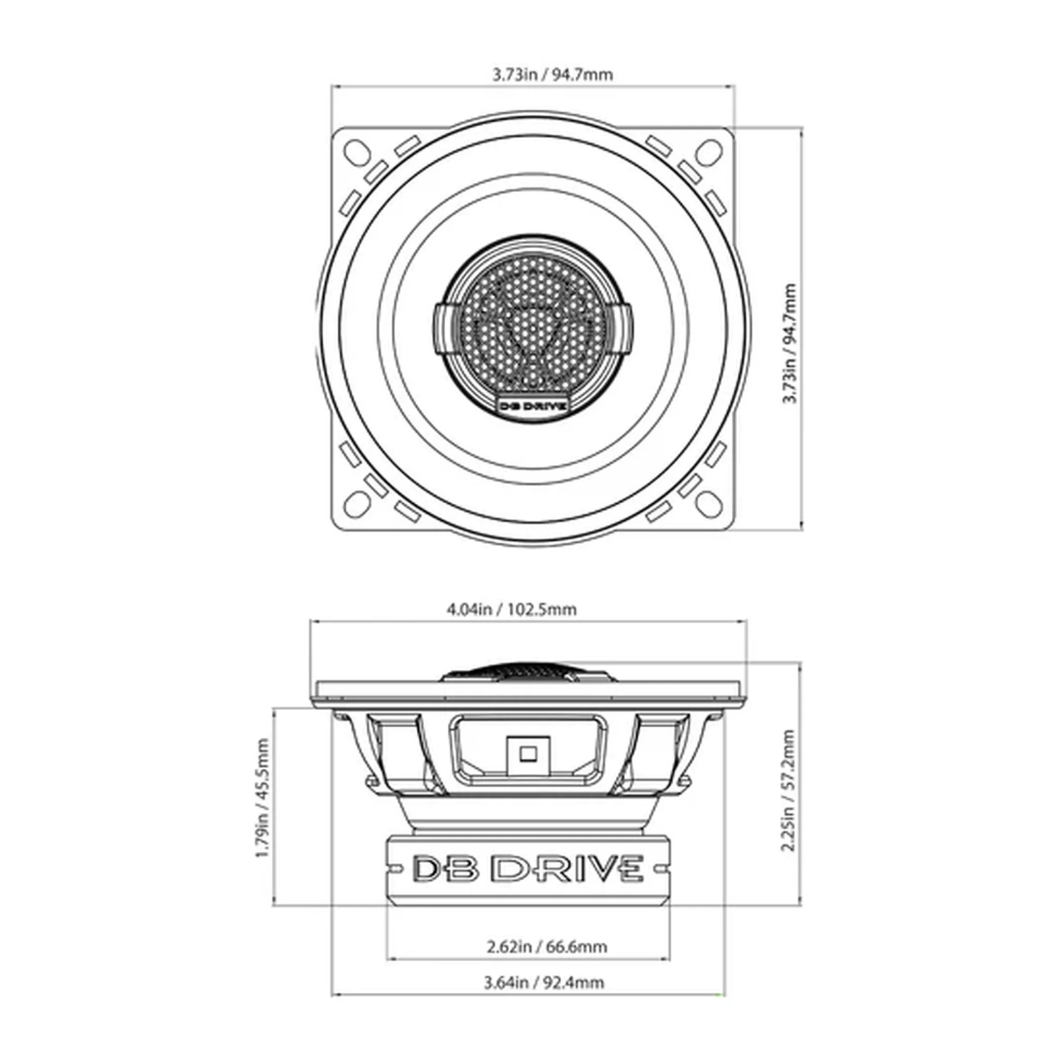 Parlantes 4 Pulgadas DB Drive S4.0 2 Vias 55W RMS 160W Max-9