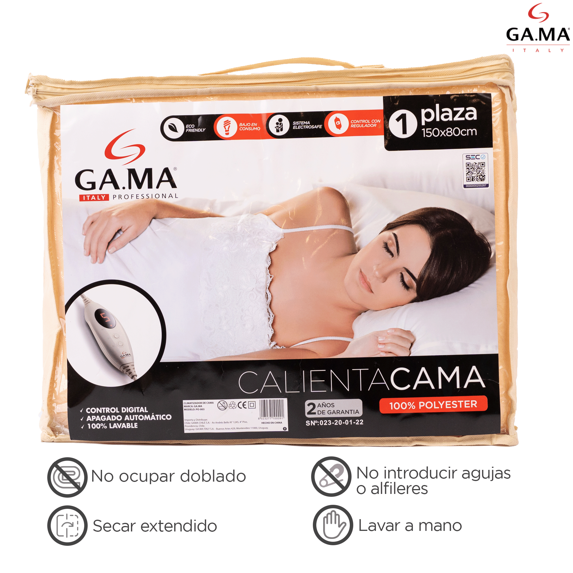 Calienta Cama Gama 1 Plaza Wide Con 7 Temperaturas-3