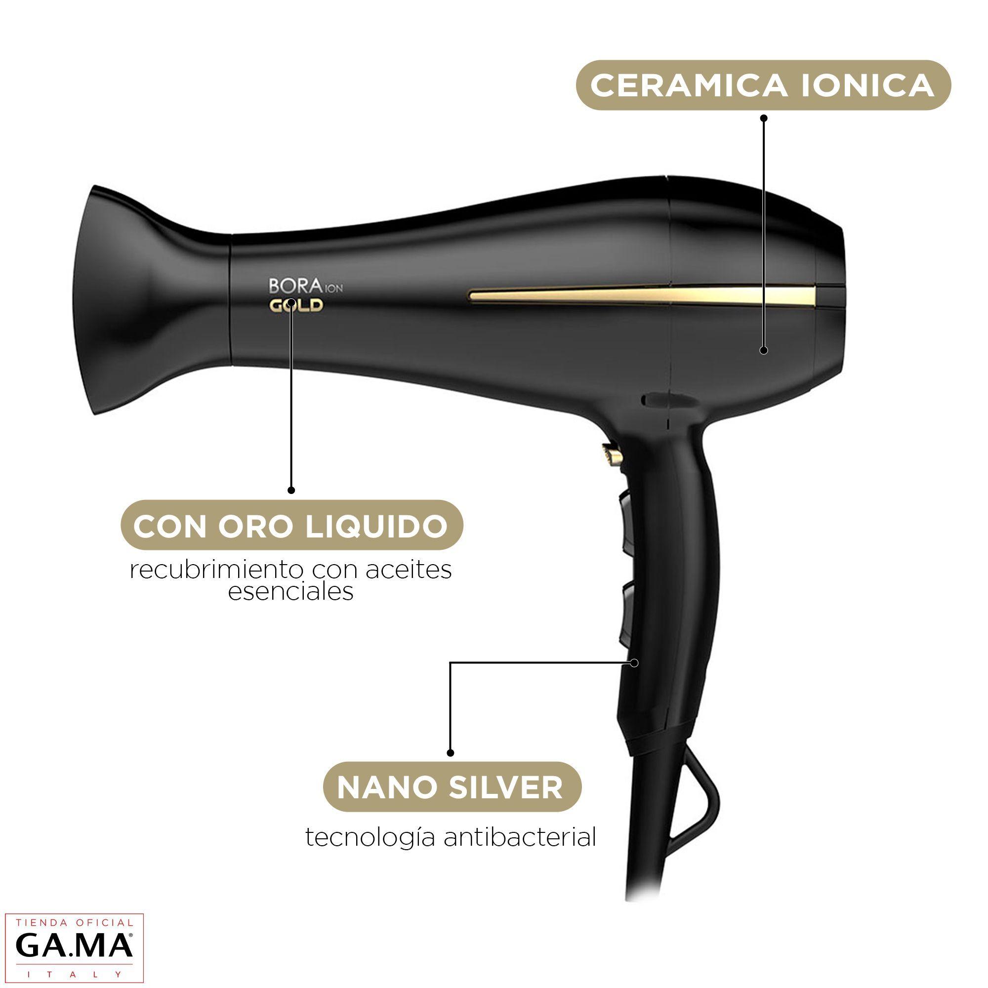 Secador De Pelo Bora Gama Ion Gold Ceramic Oro Líquido-2