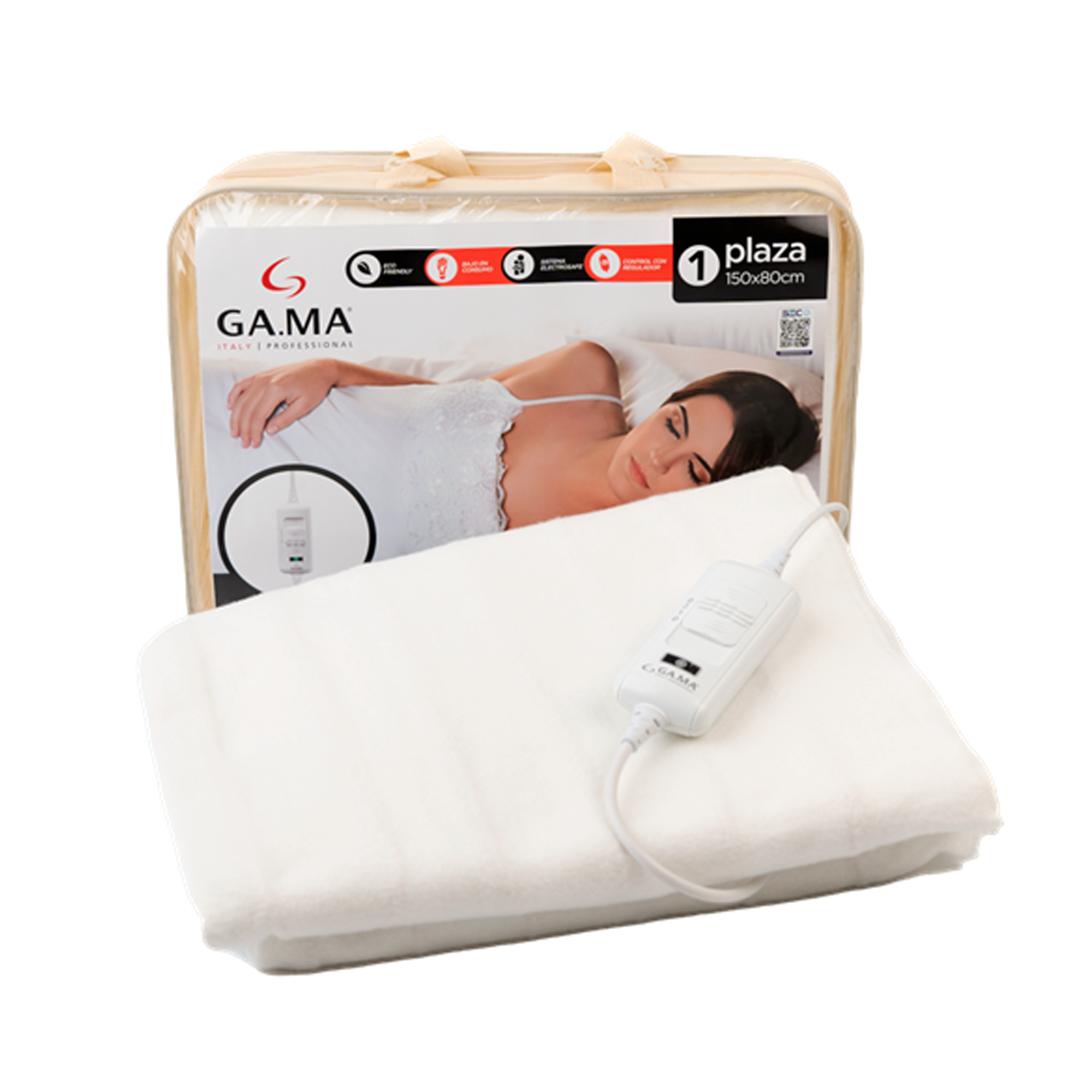 Calienta Cama Gama Polyester Lavable 1 Plaza Electrosafe-0