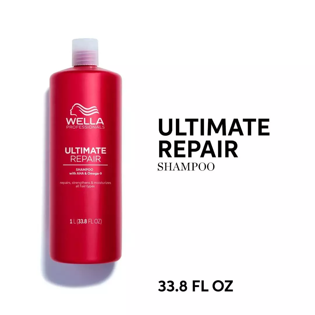 Shampoo Reparador Paso 1 Ultimate Repair Wella 1 Litro-1