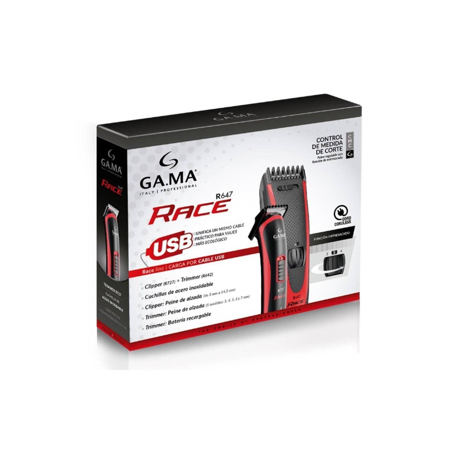 Pack Cortapelos Gama M Race R647 Clipper Y Trimmer Usb-3