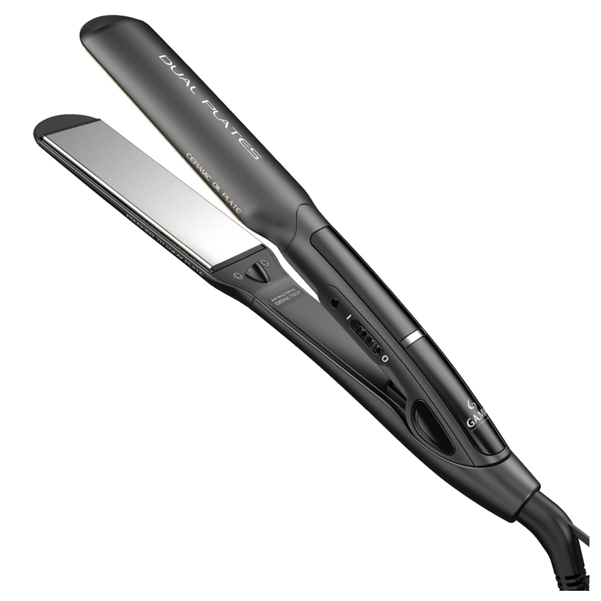 Plancha Alisadora Dual Plates Gama Titanio Ceramic Wide Long-0