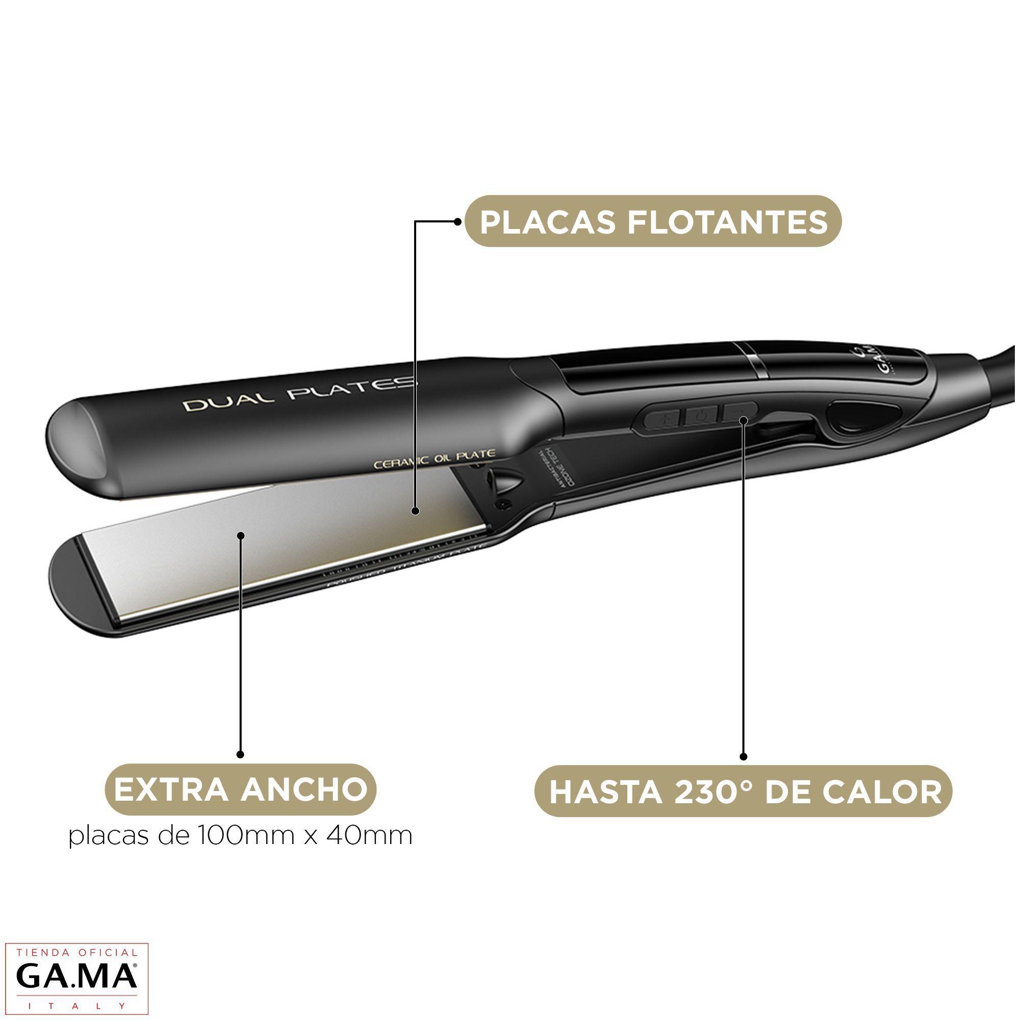 Plancha Alisadora Dual Plates Gama Titanio Ceramic Wide Long-2