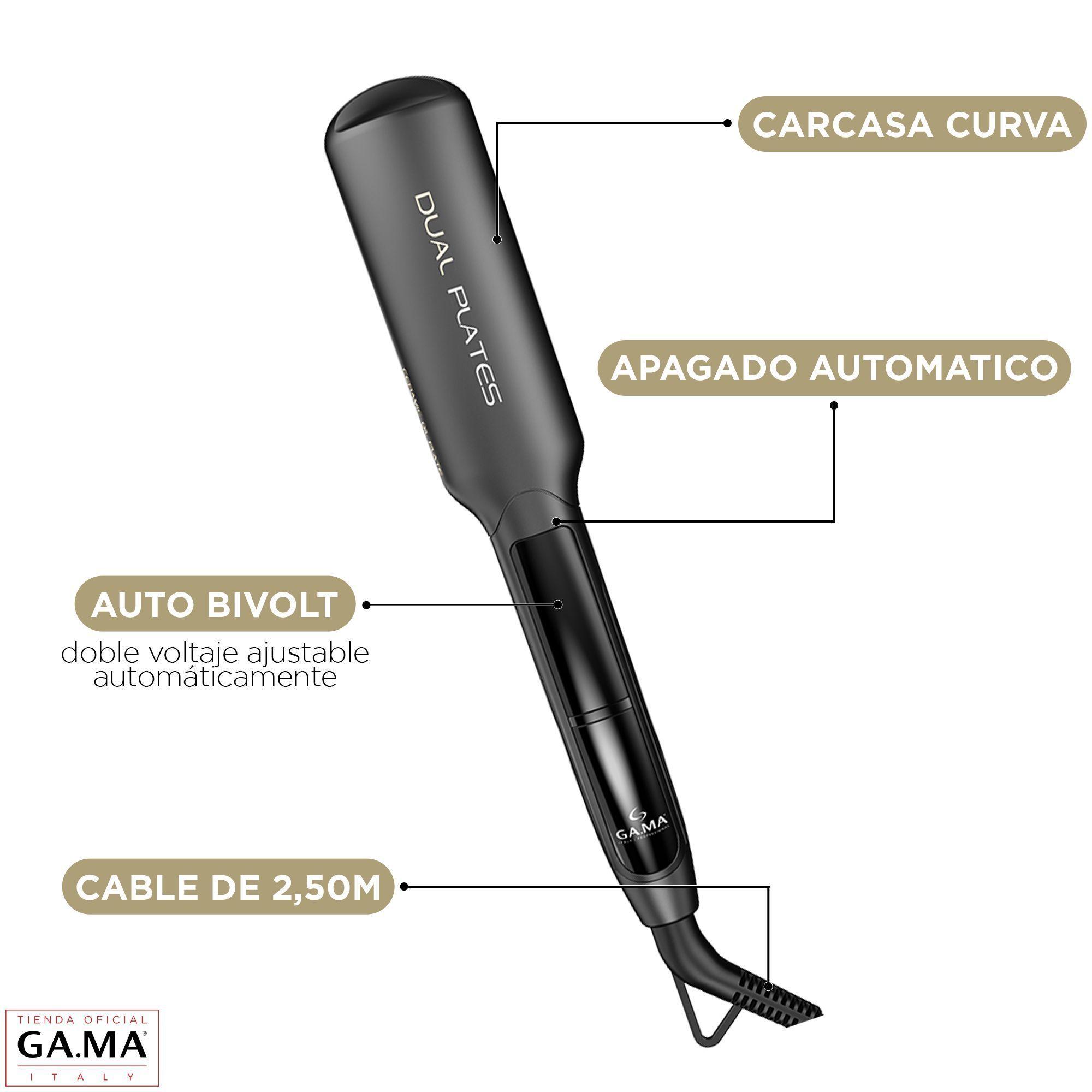 Plancha Alisadora Dual Plates Gama Titanio Ceramic Wide Long-3