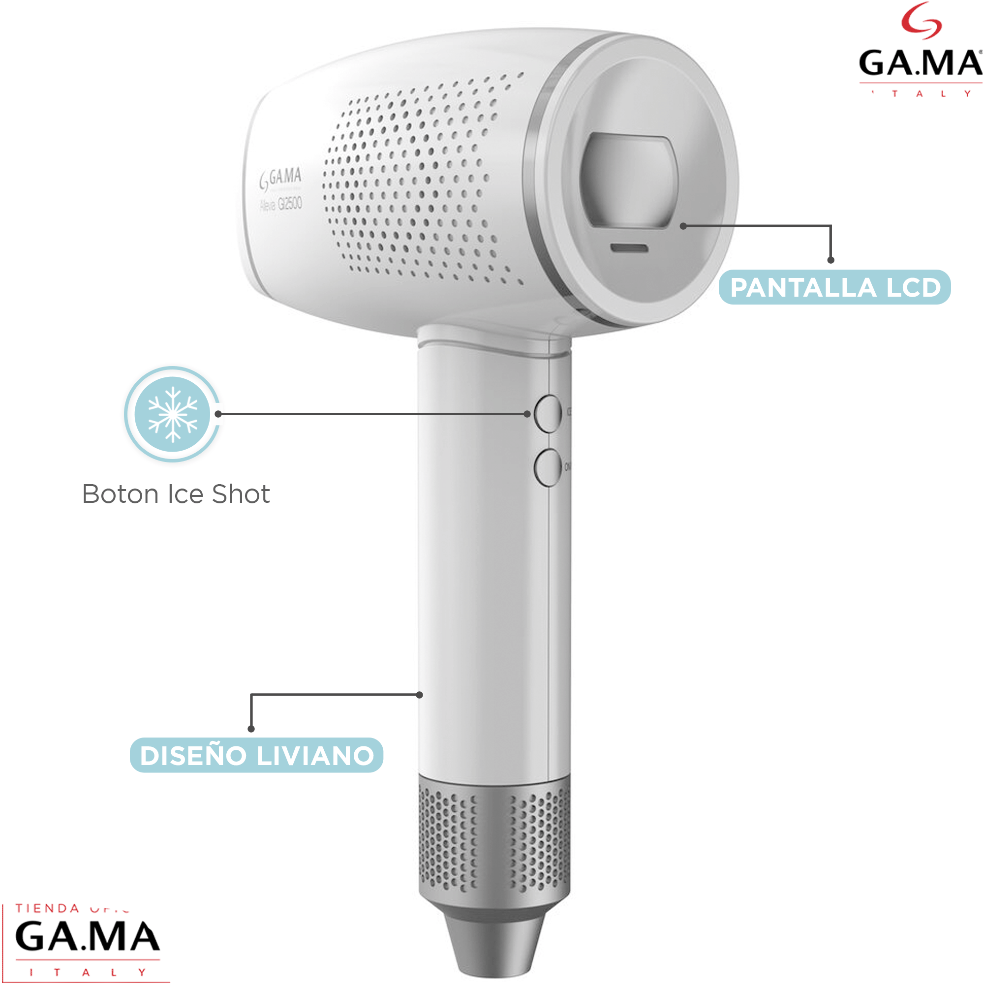 Depiladora Gama Ipl Allevia Gi2500 Luz Pulsada Corporal-4