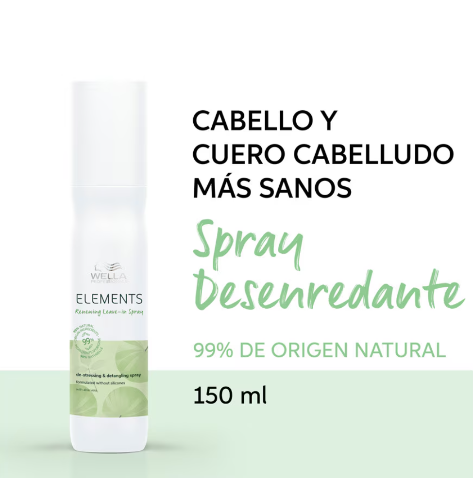 Spray Desenredante Wella Elements  150ml Sin Siliconas -1