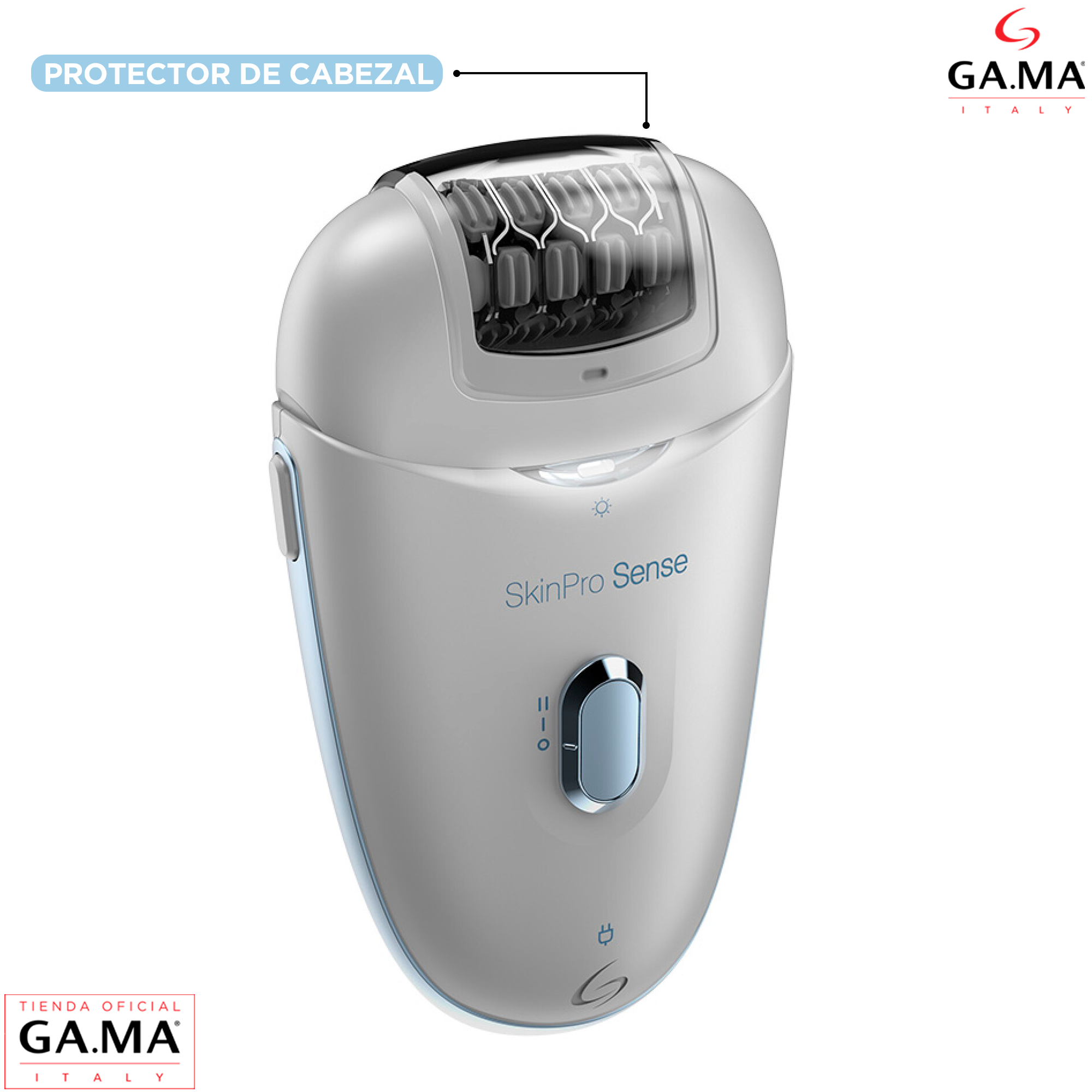 Depiladora Skinpro Sense Gama Carga Usb Con 3 Cabezales-3