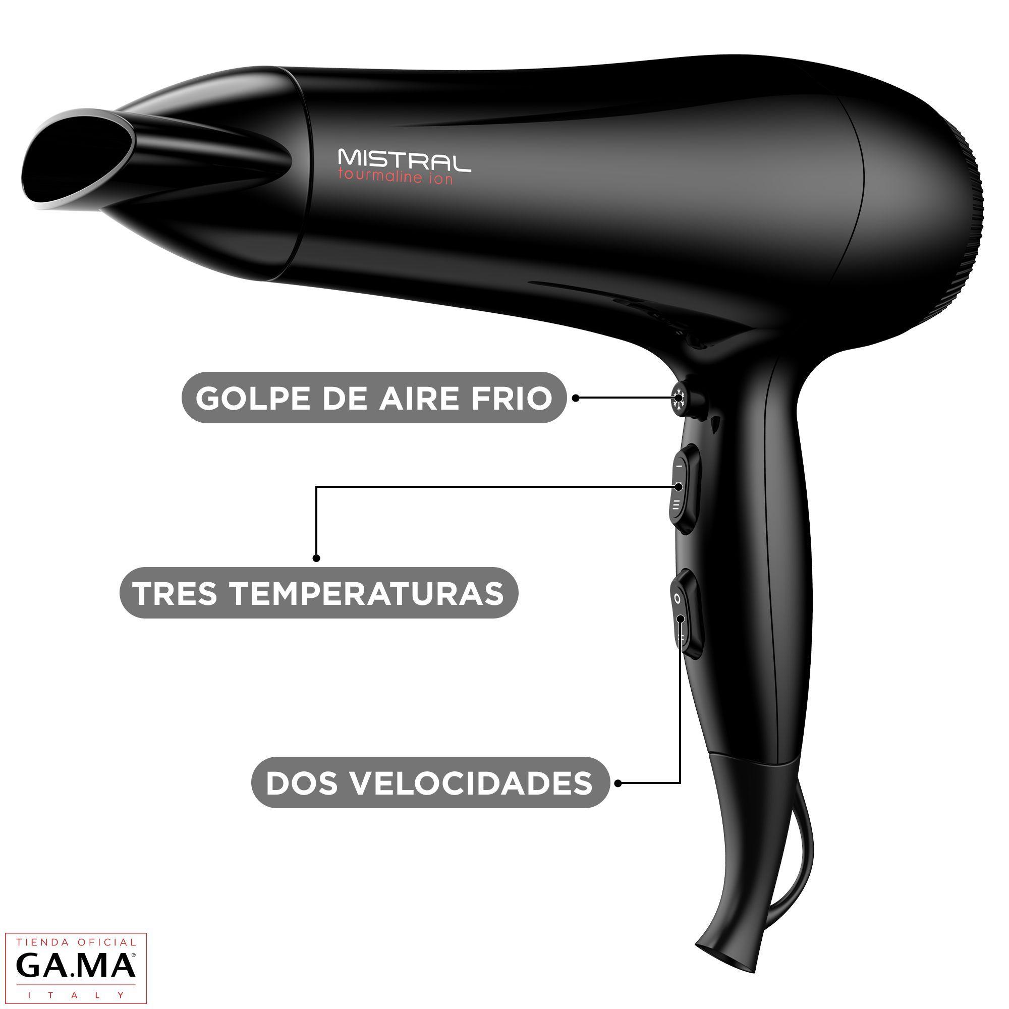 Secador De Pelo Gama Mistral Tourmaline Ion 2200 Watts-3