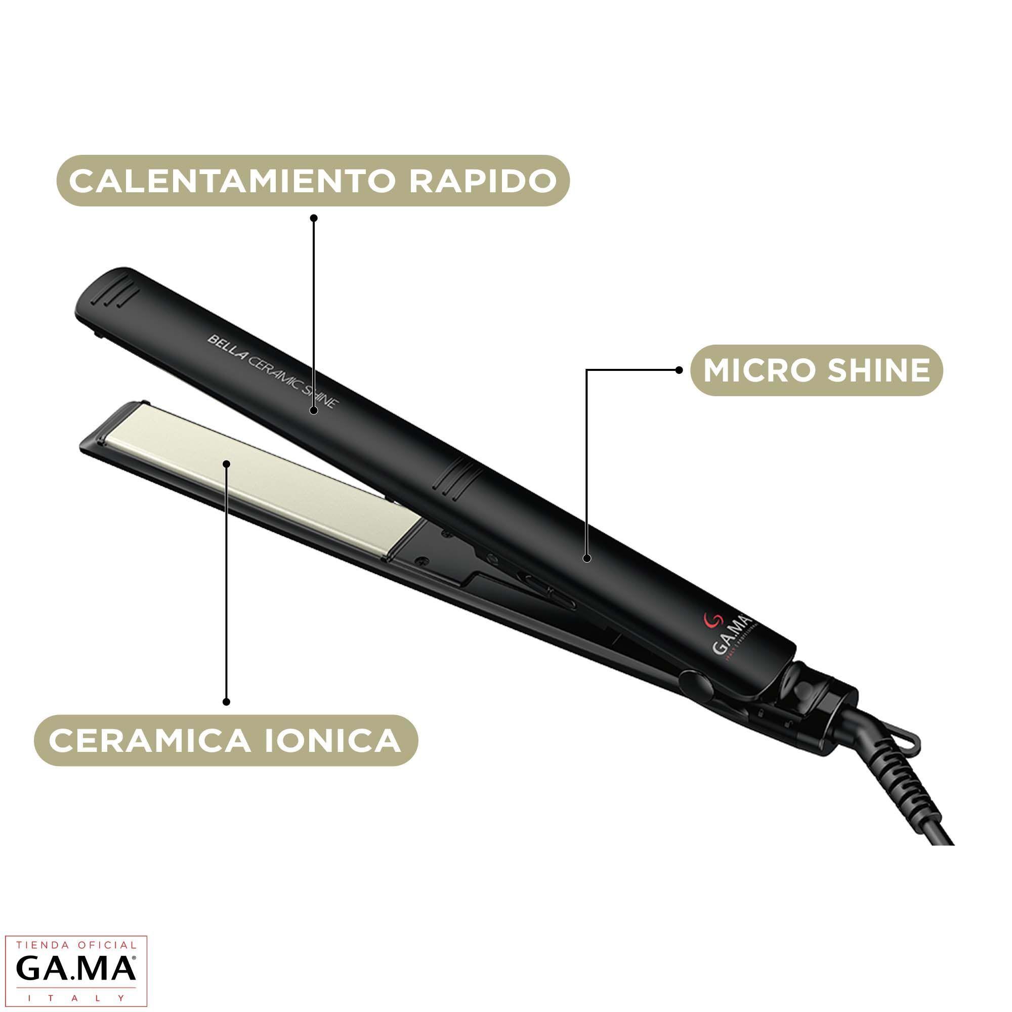 Plancha Alisadora Gama Bella Ceramic Shine Ion Ultra Slim-2