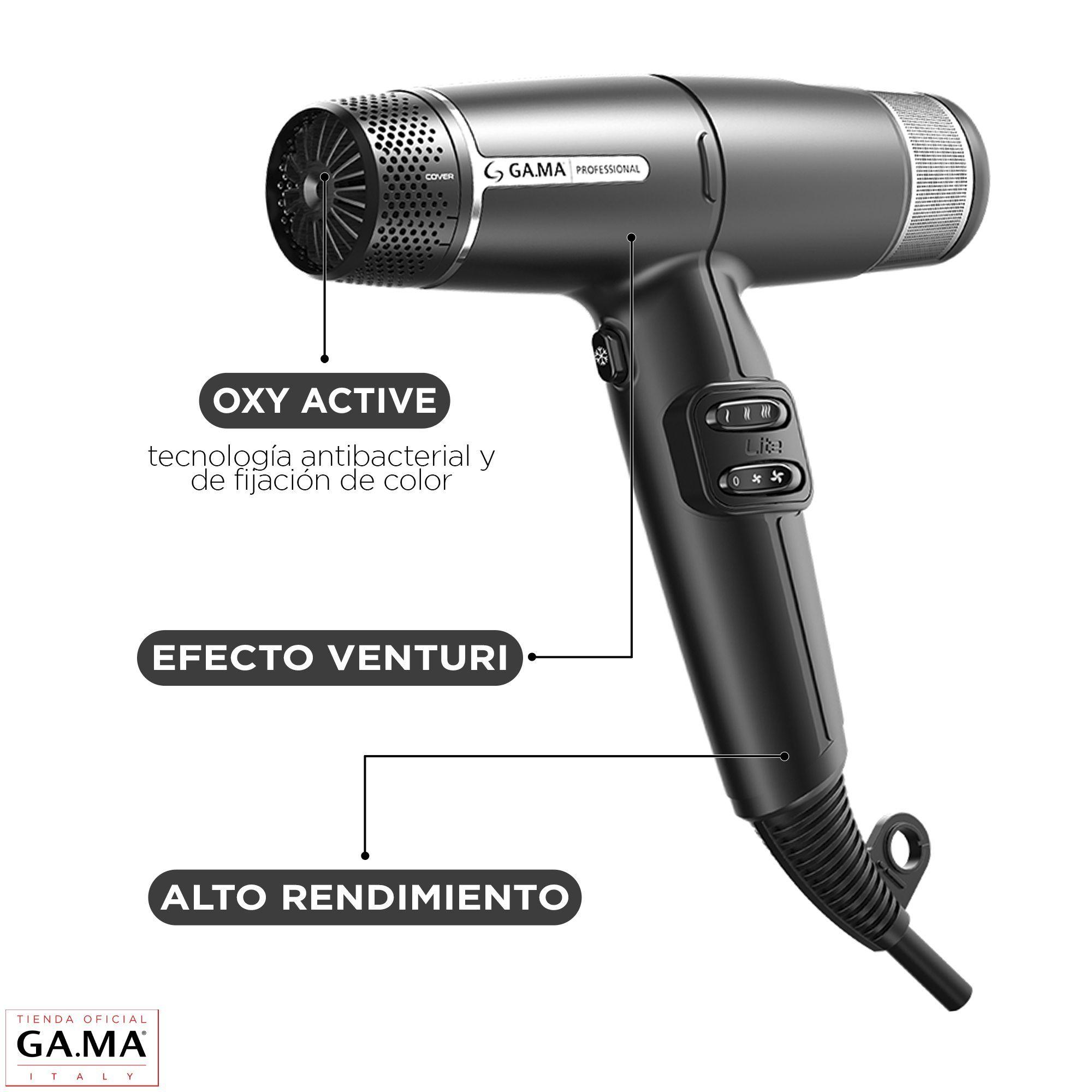 Secador De Pelo Gama Iq Lite Ultra Liviano Black Profesional -1