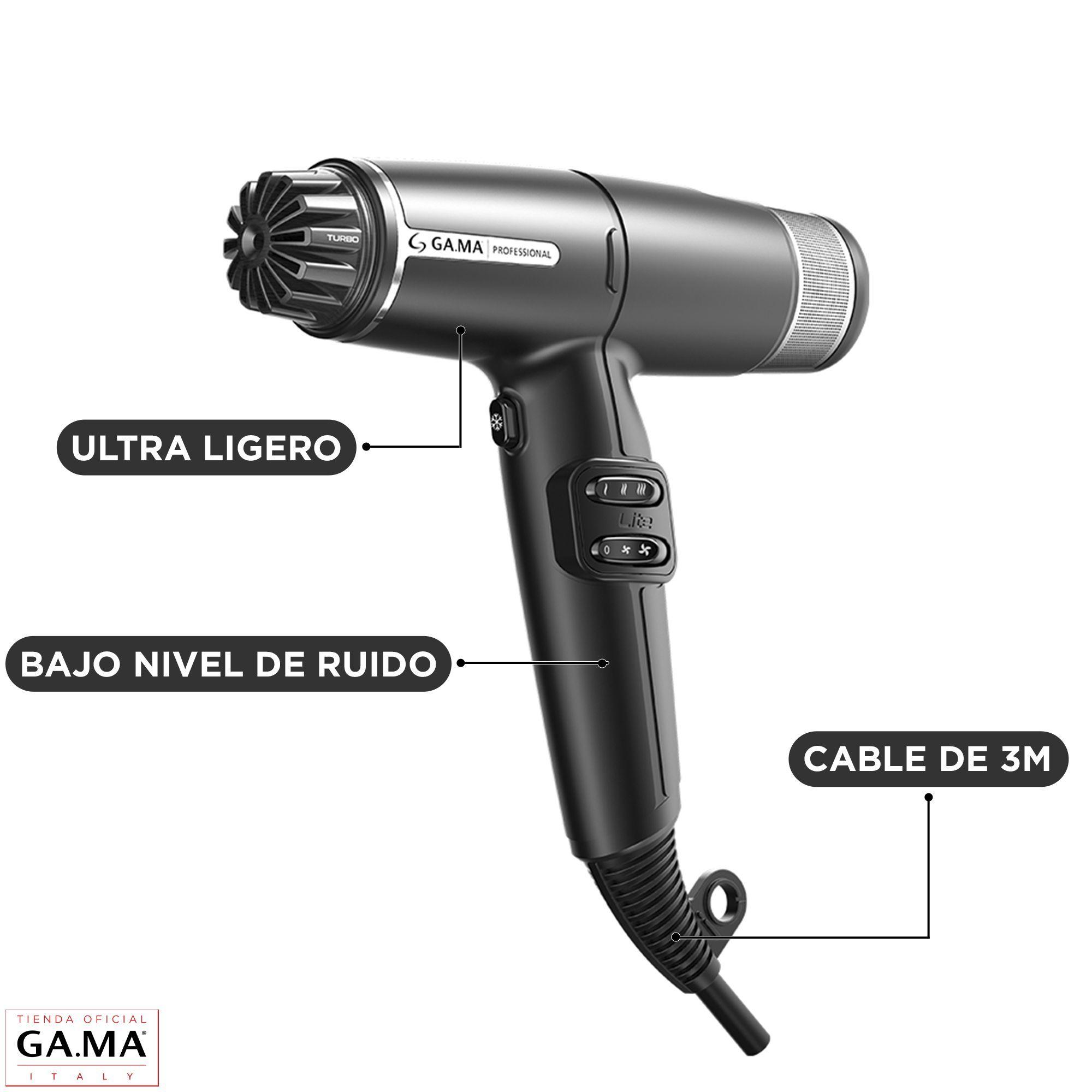 Secador De Pelo Gama Iq Lite Ultra Liviano Black Profesional -4