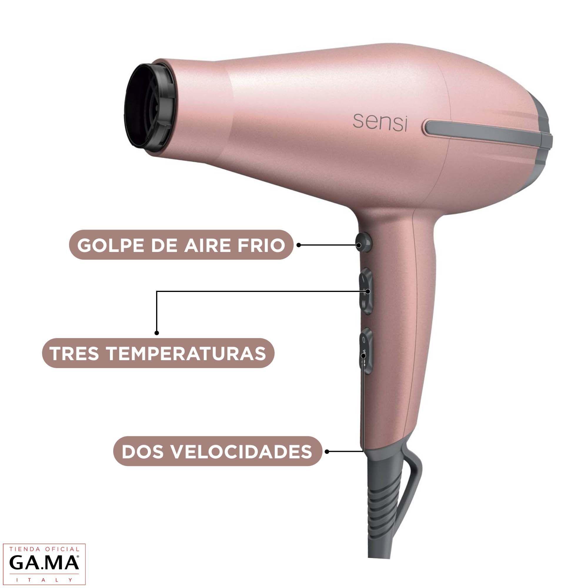 Secador De Pelo Gama Tempo 5d Sensi Rose Ozone Ion-1