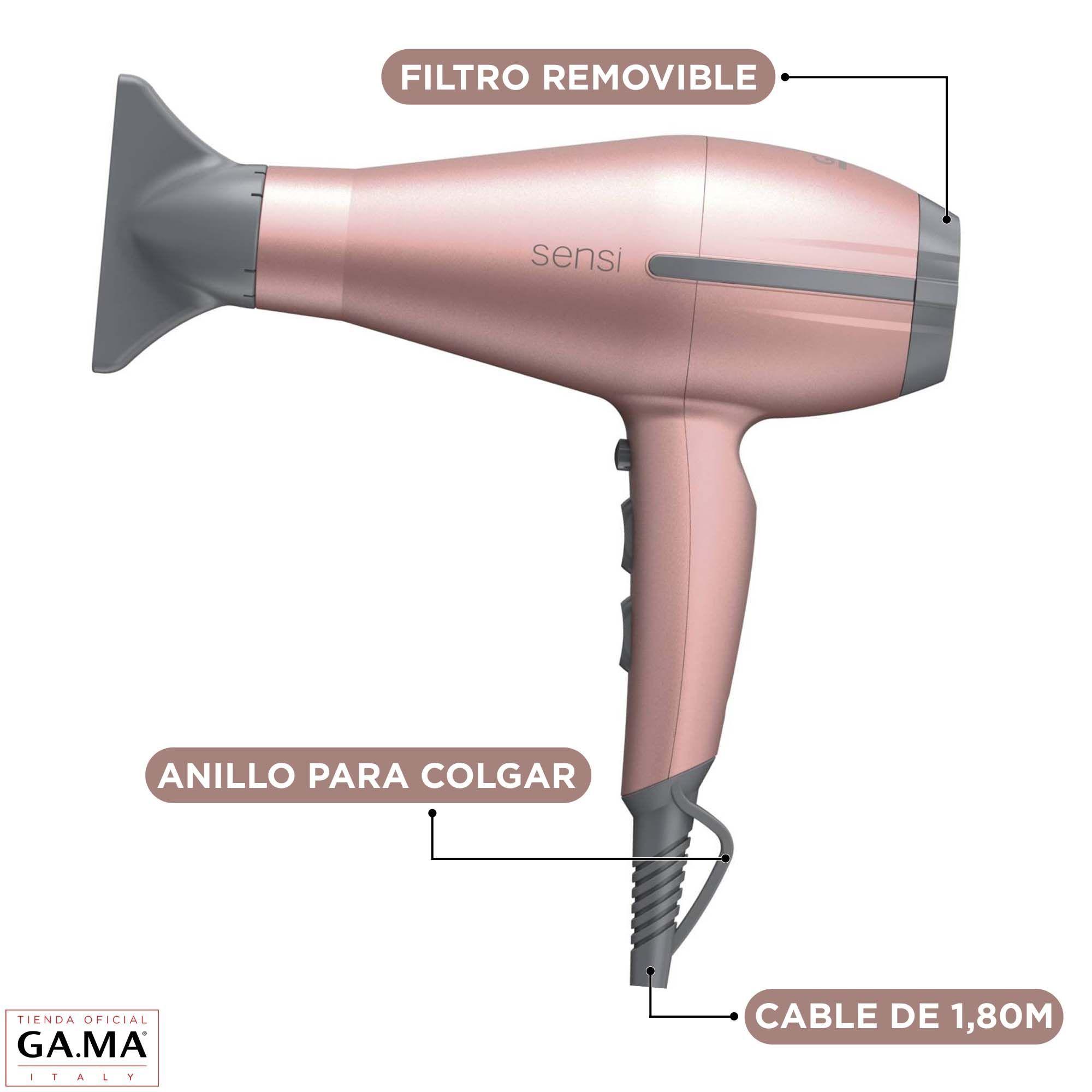 Secador De Pelo Gama Tempo 5d Sensi Rose Ozone Ion-2
