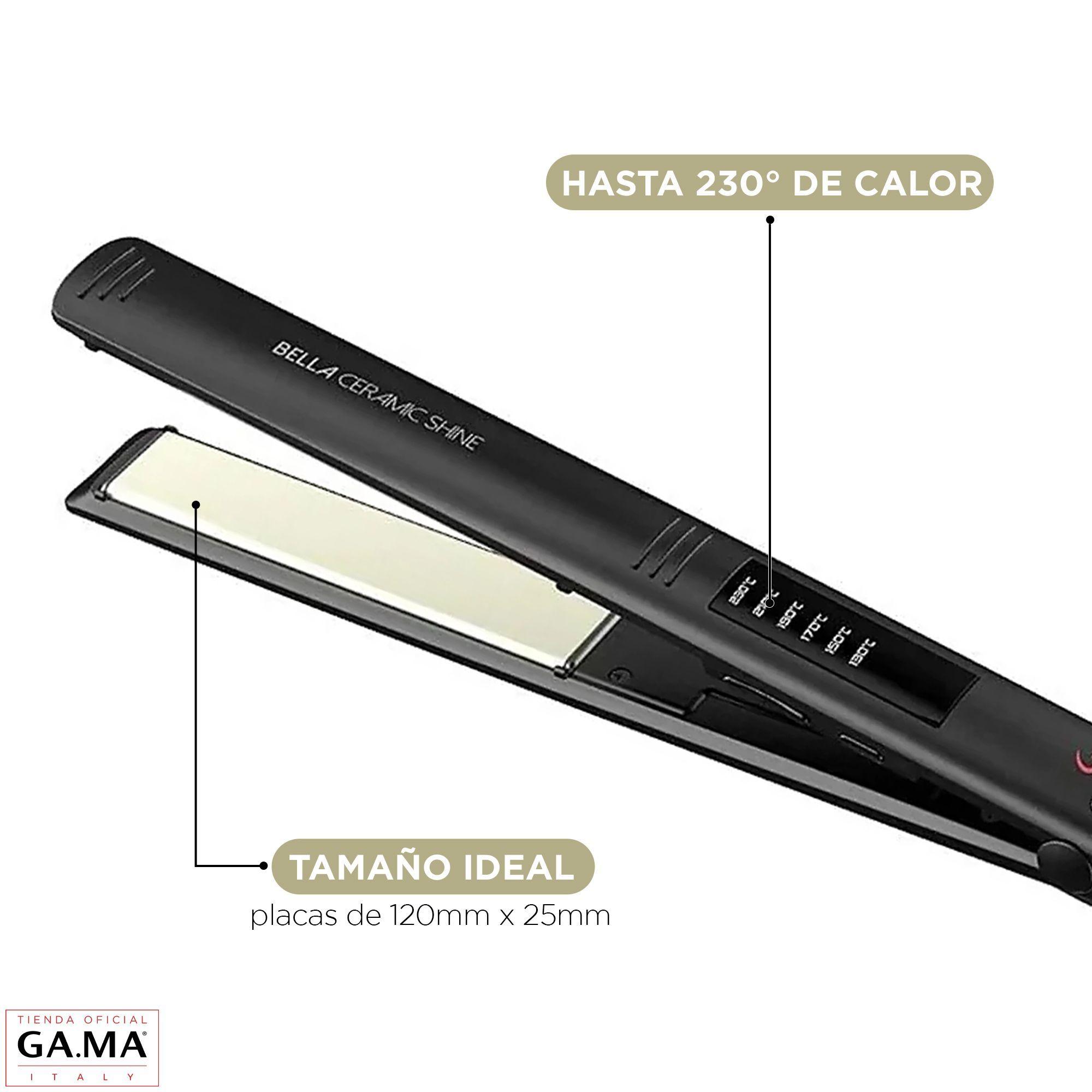 Plancha Alisadora Gama Elegance Bella Ceramic Shine Ion Led-3