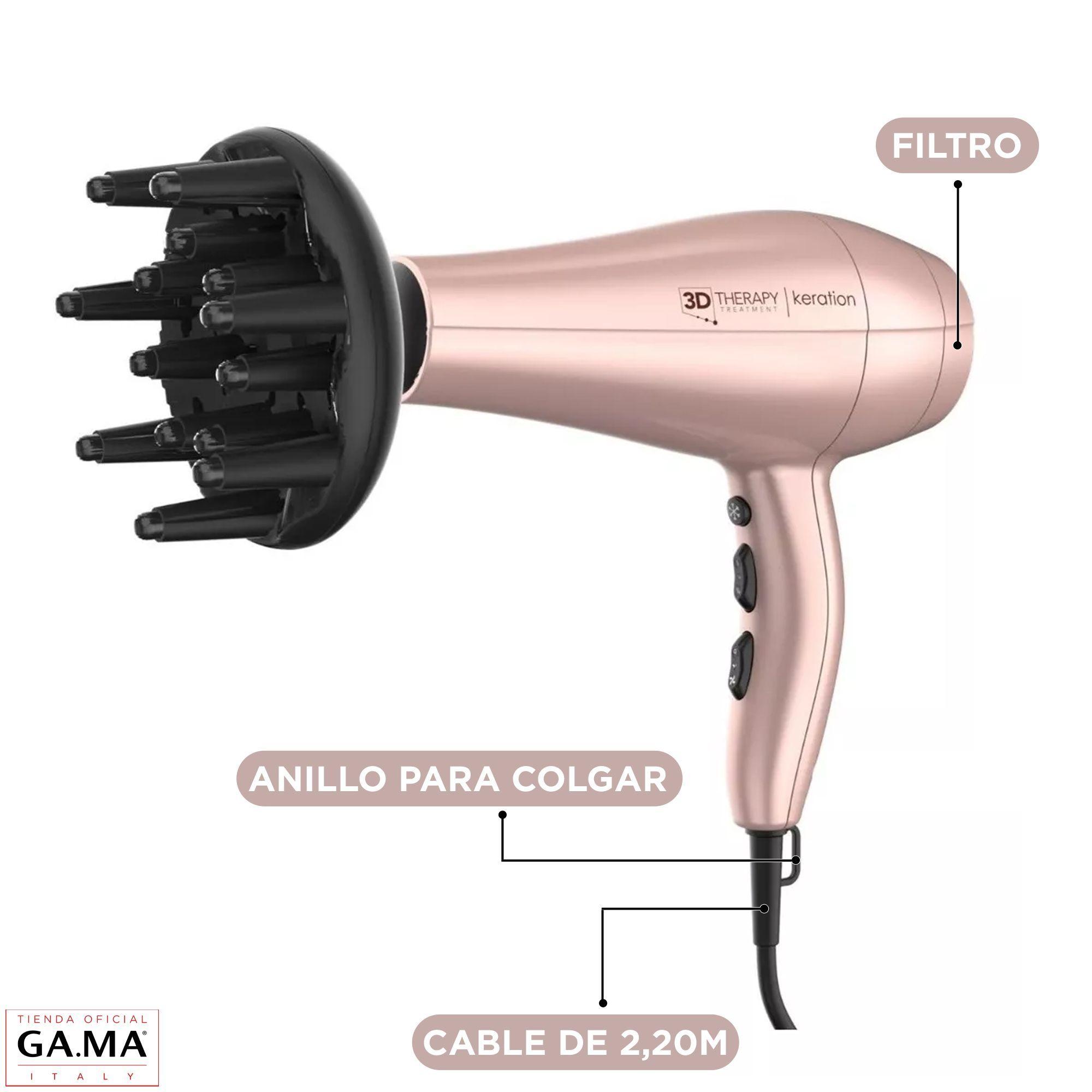 Secador De Pelo Profesional Gama Diva 3d Keration Protege Keratina-2