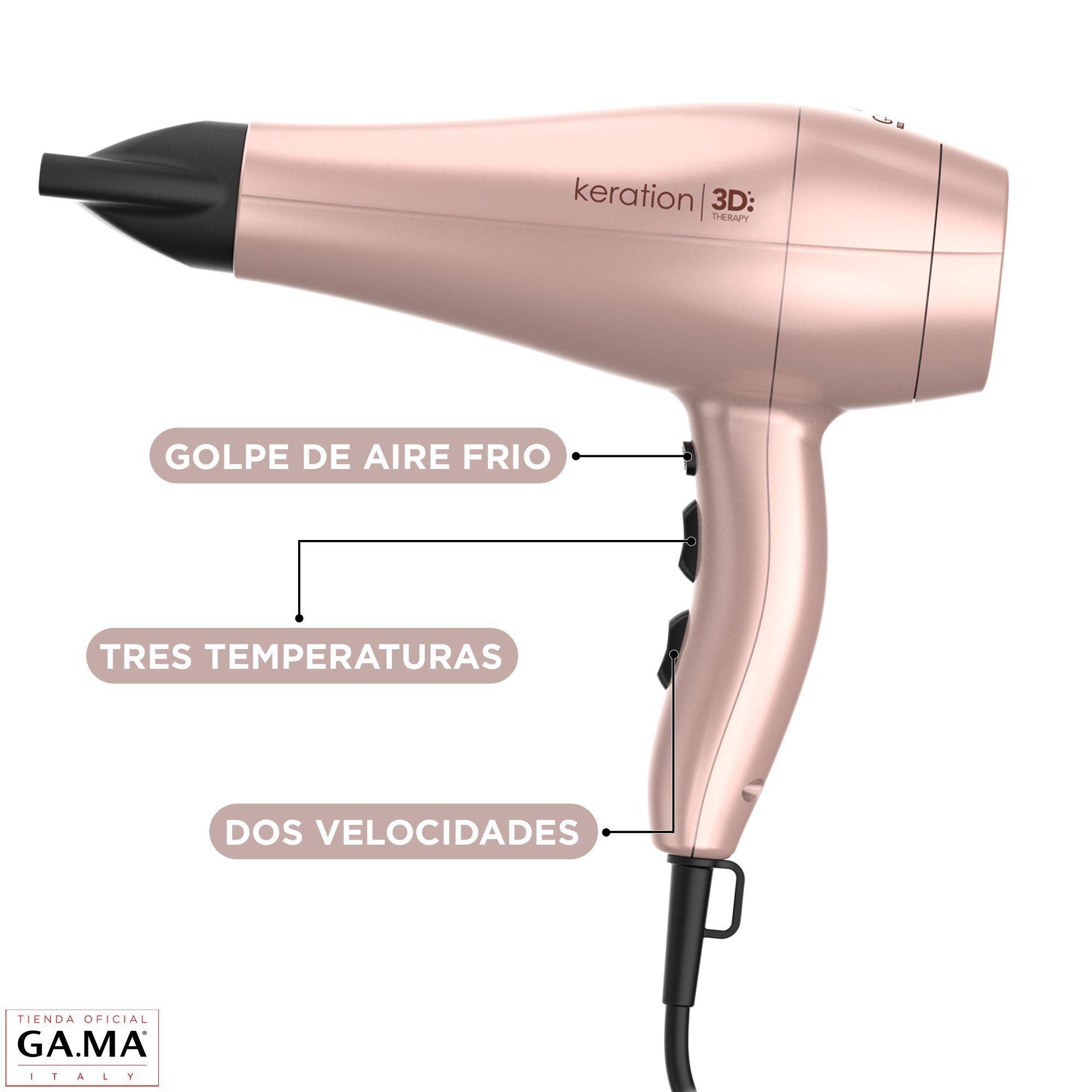 Secador De Pelo Profesional Gama Diva 3d Keration Protege Keratina-3