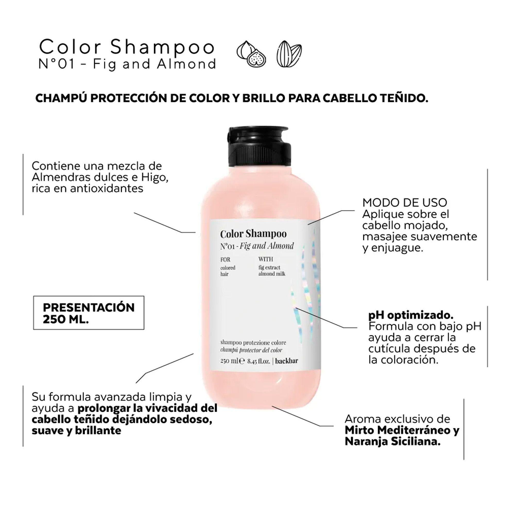 Shampoo Para Teñidos Farmavita Back Bar Almond 250ML-1