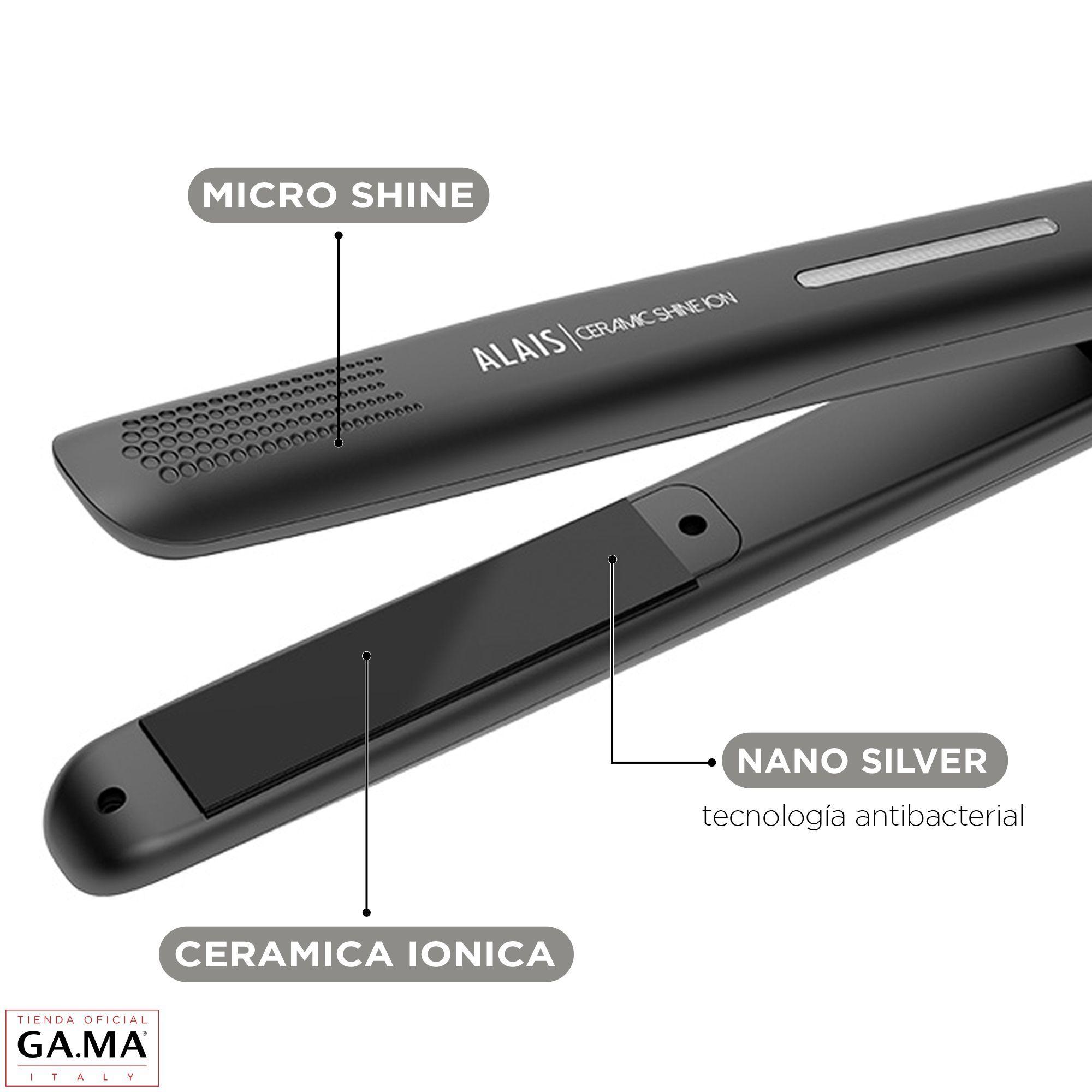 Plancha Alisadora Gama Alais Ceramic Shine Ion Nano Silver-3