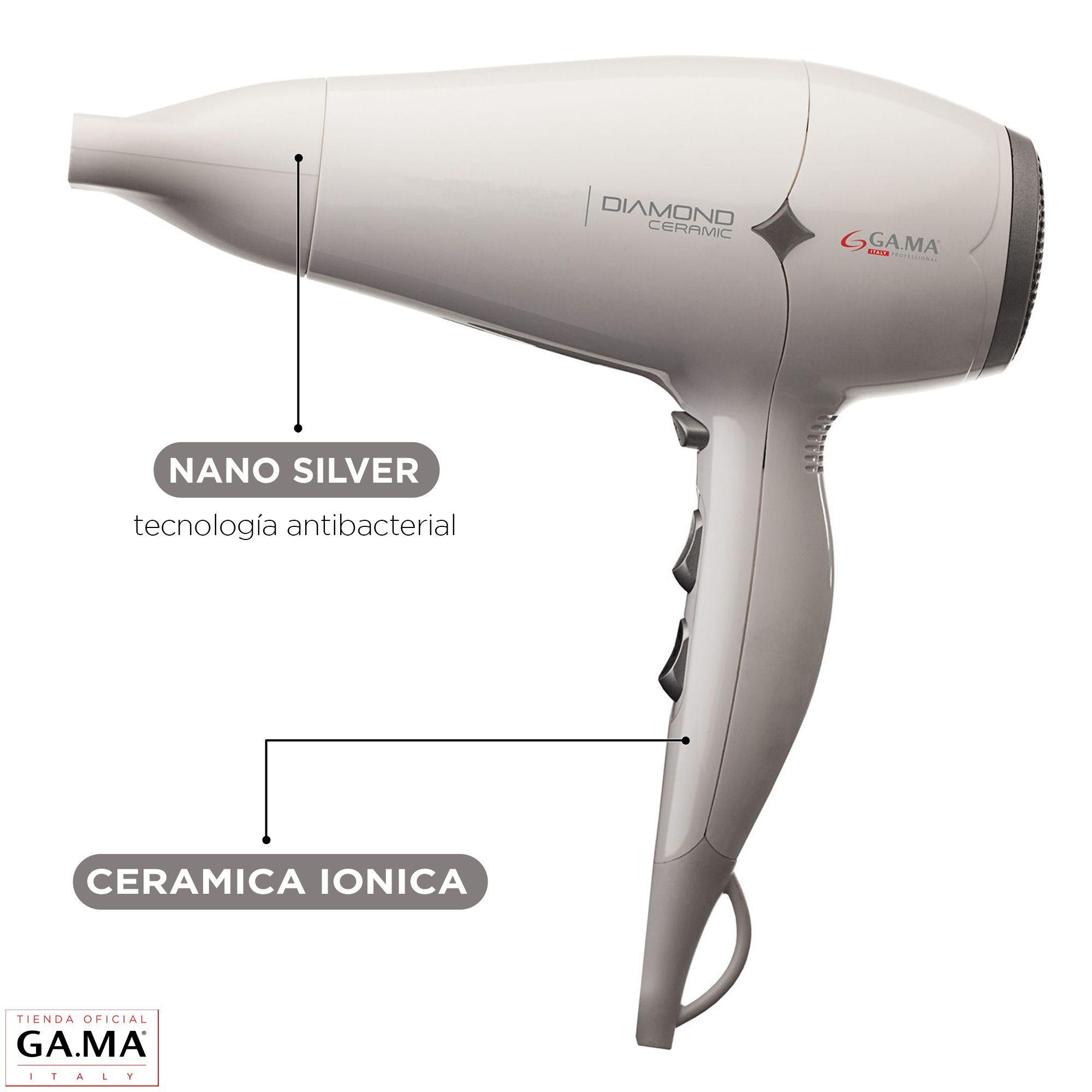 Secador De Pelo Gama Diamond Ceramic 2300w Nano Silver-2
