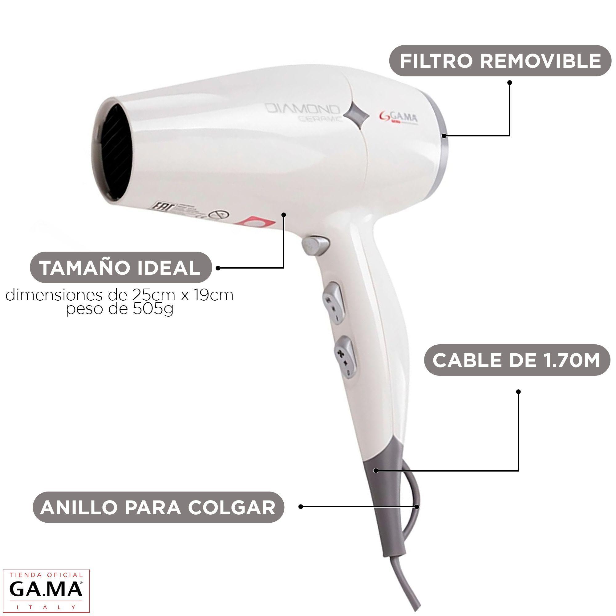 Secador De Pelo Gama Diamond Ceramic 2300w Nano Silver-3