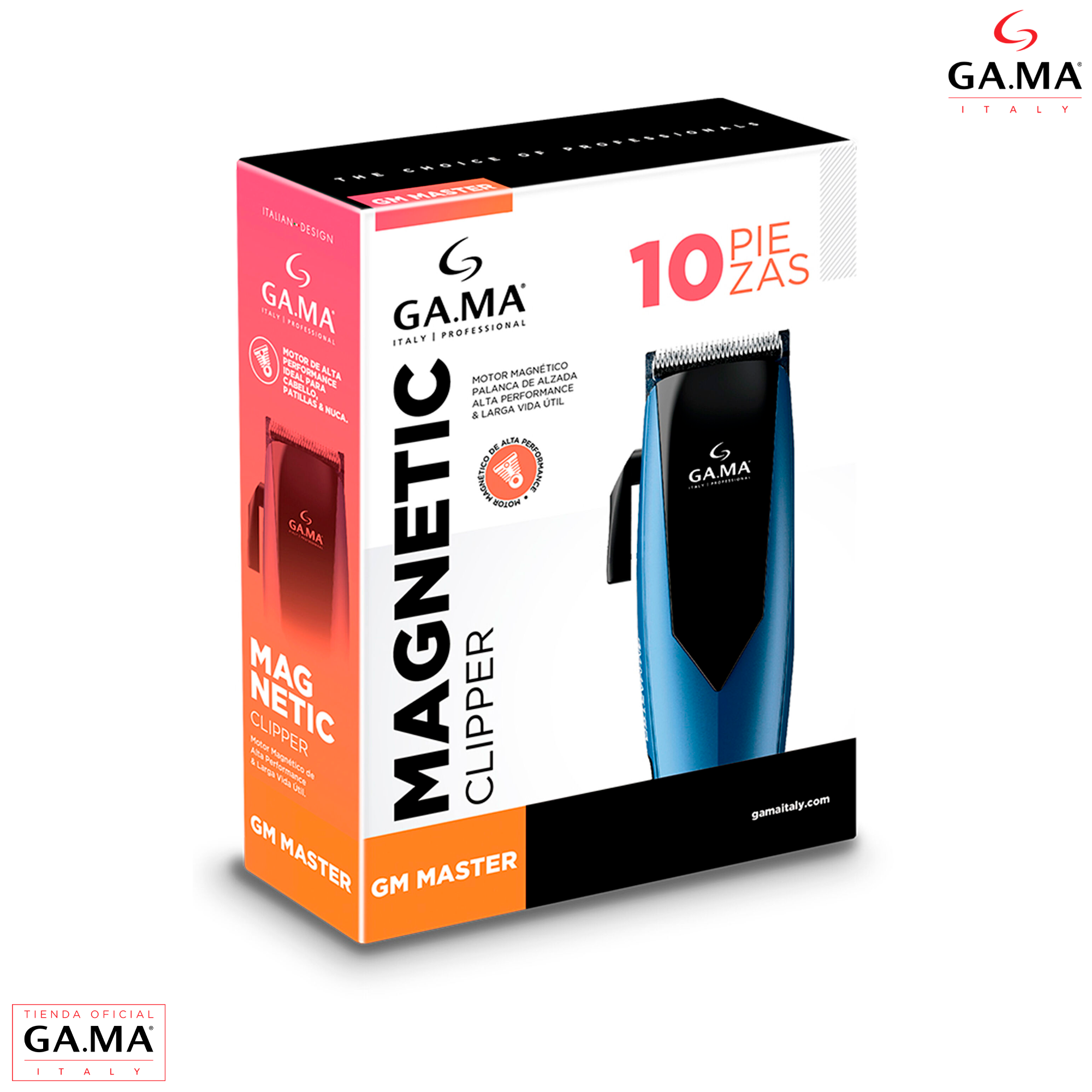 Cortapelos Gm Gama Master Clipper 10 Piezas-5