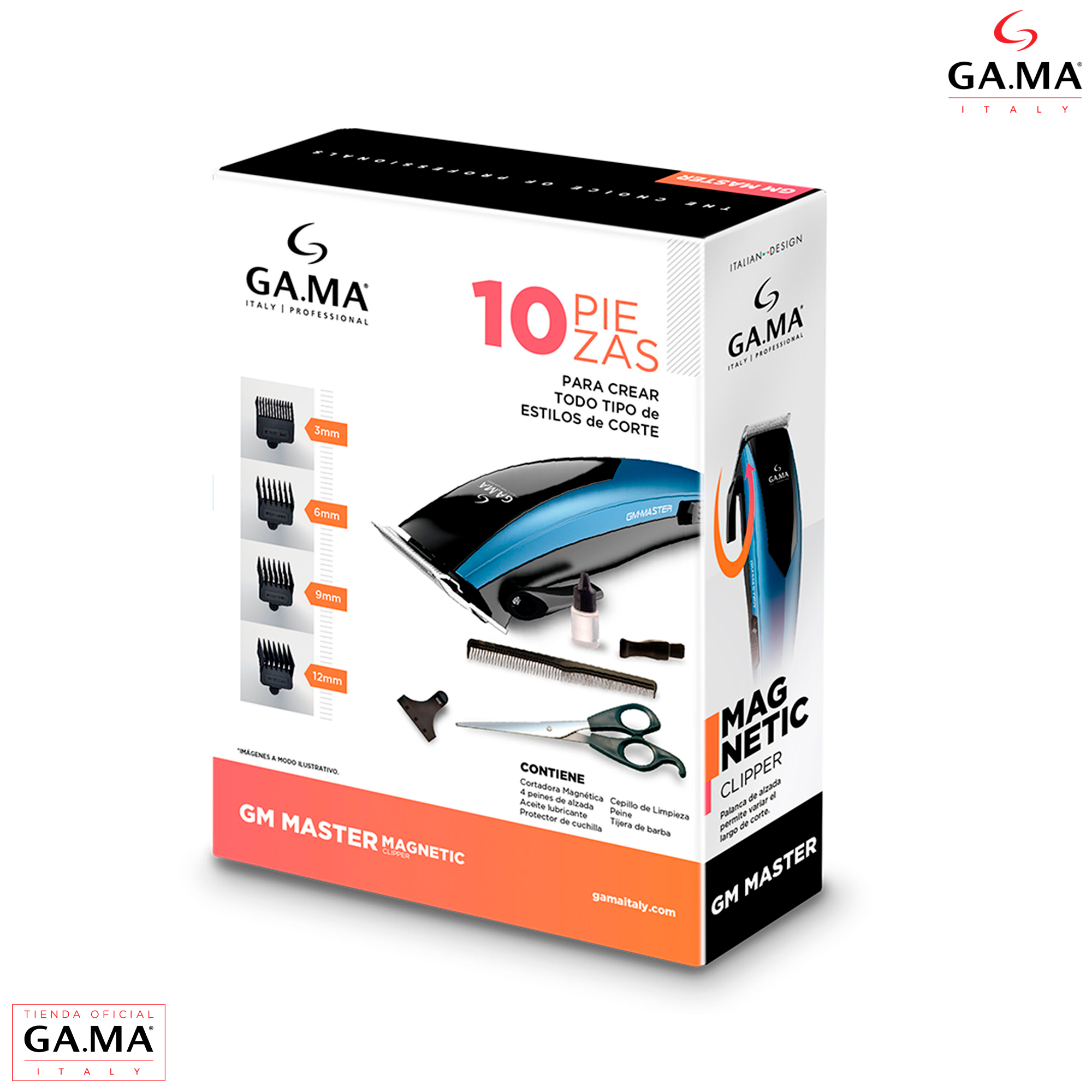 Cortapelos Gm Gama Master Clipper 10 Piezas-6