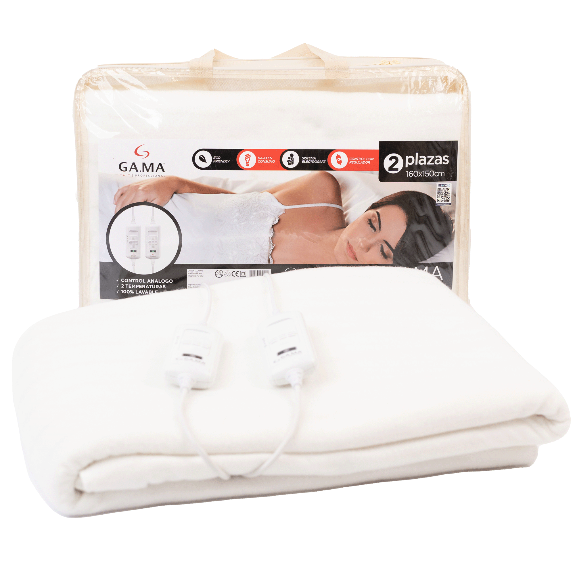 Calienta Cama Gama 100% Polyester 2 Plazas Electrosafe-0