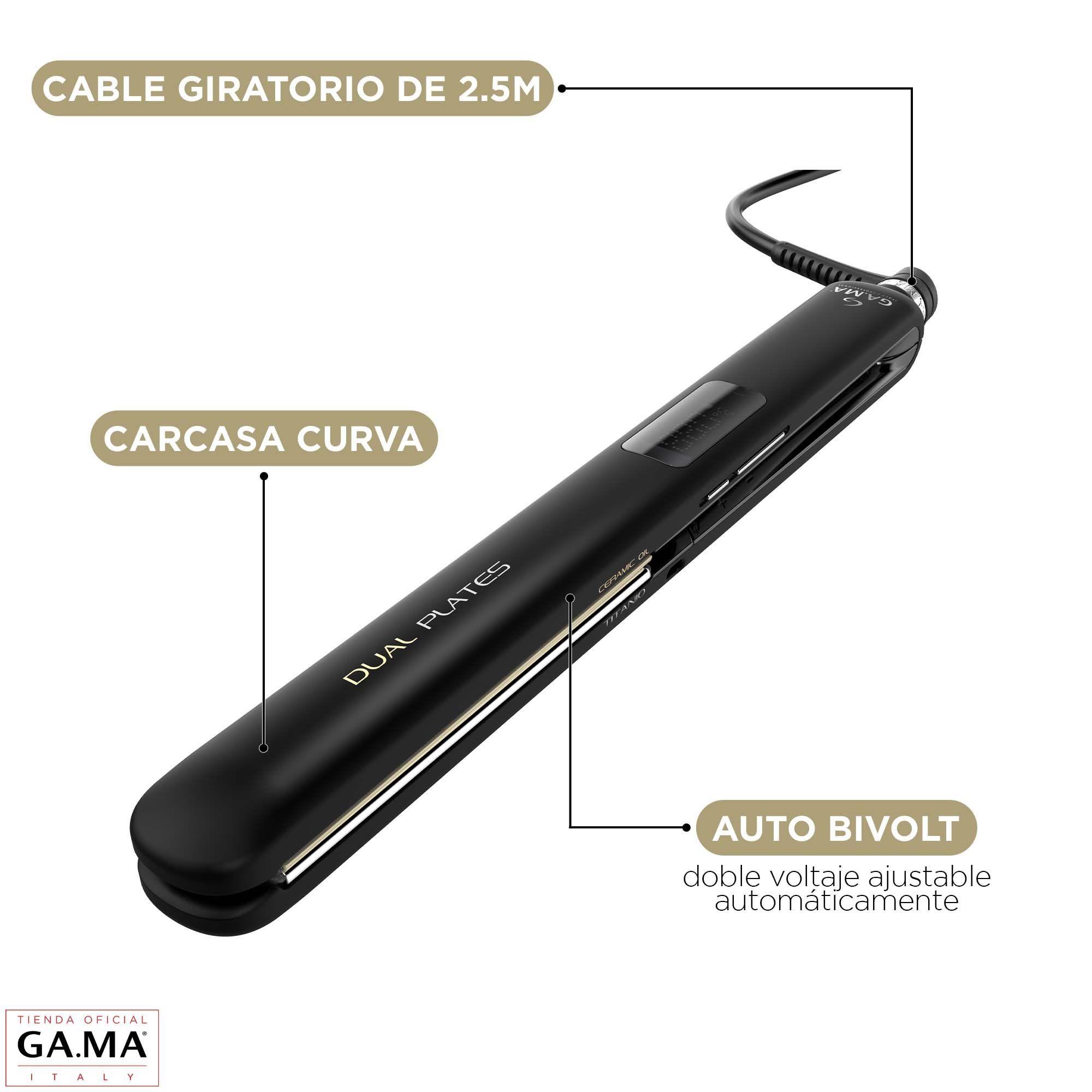 Plancha Alisadora Gama Cp14 Dual Plates Led 4d Titanio Ozono-2