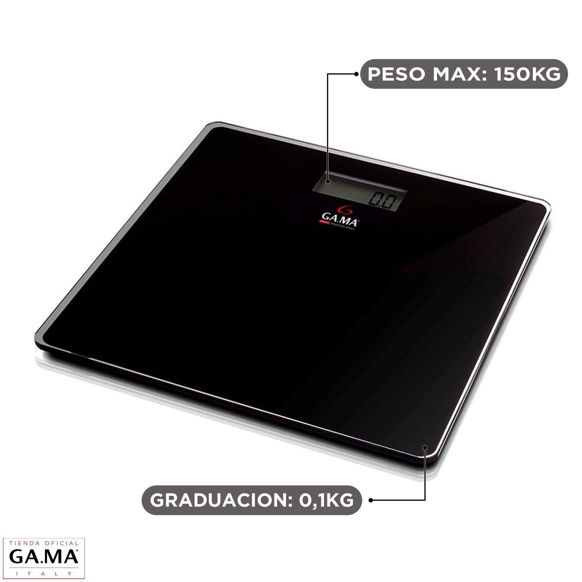 Balanza Digital Gama Negra Scg 430 Vidrio Templado Black-1