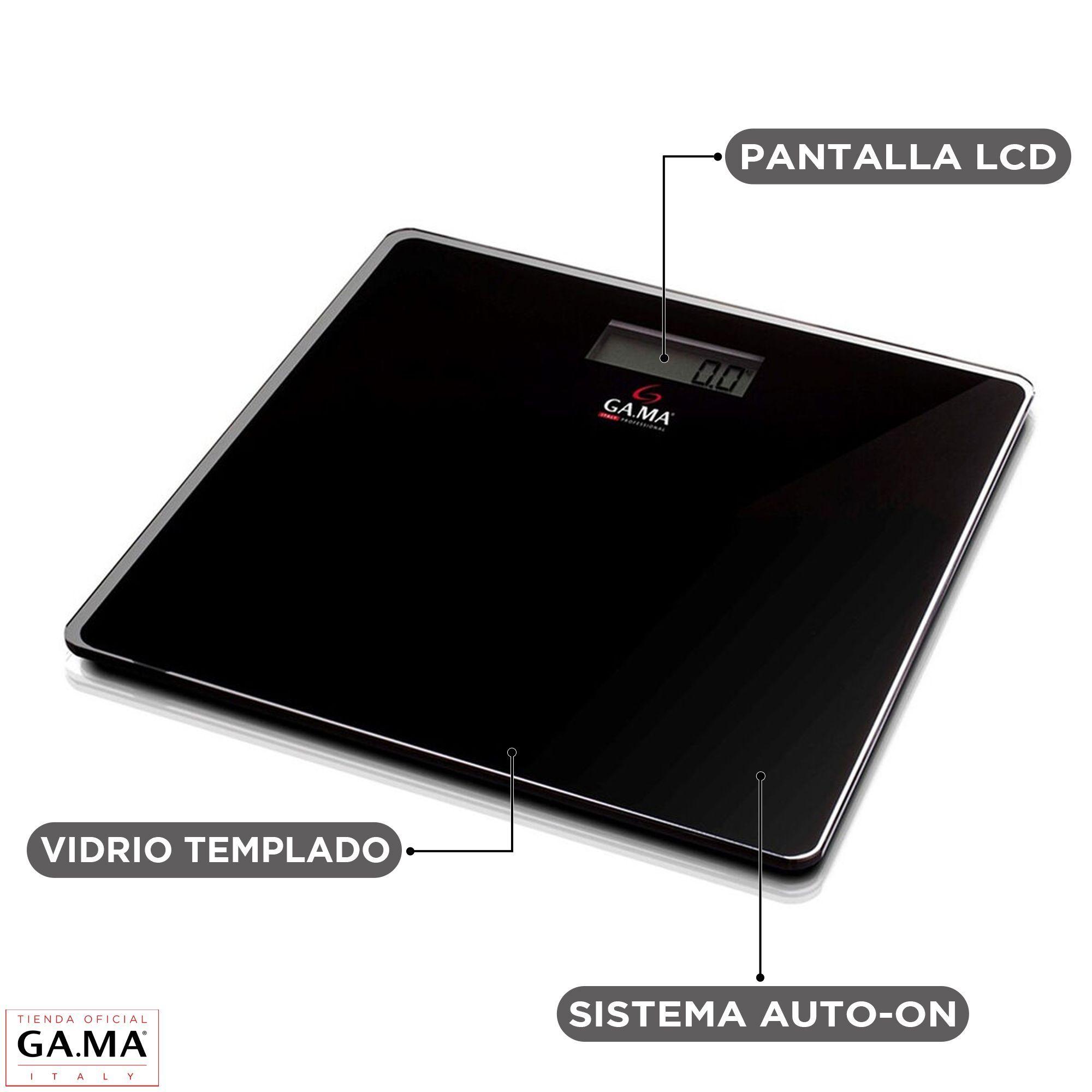Balanza Digital Gama Negra Scg 430 Vidrio Templado Black-2