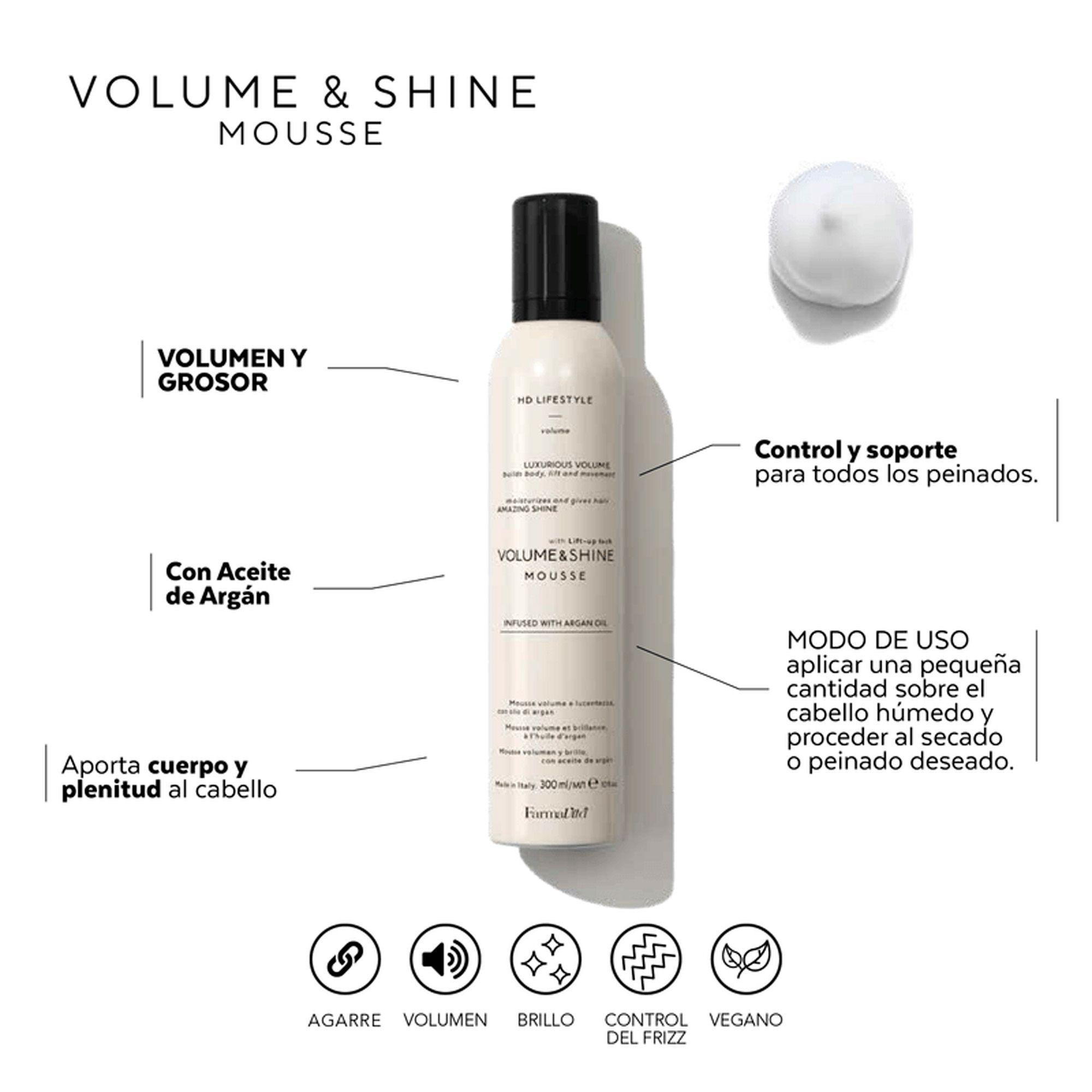 Mousse Para Styling Farmavita HD Life Style Volume & Shine  300ML-1