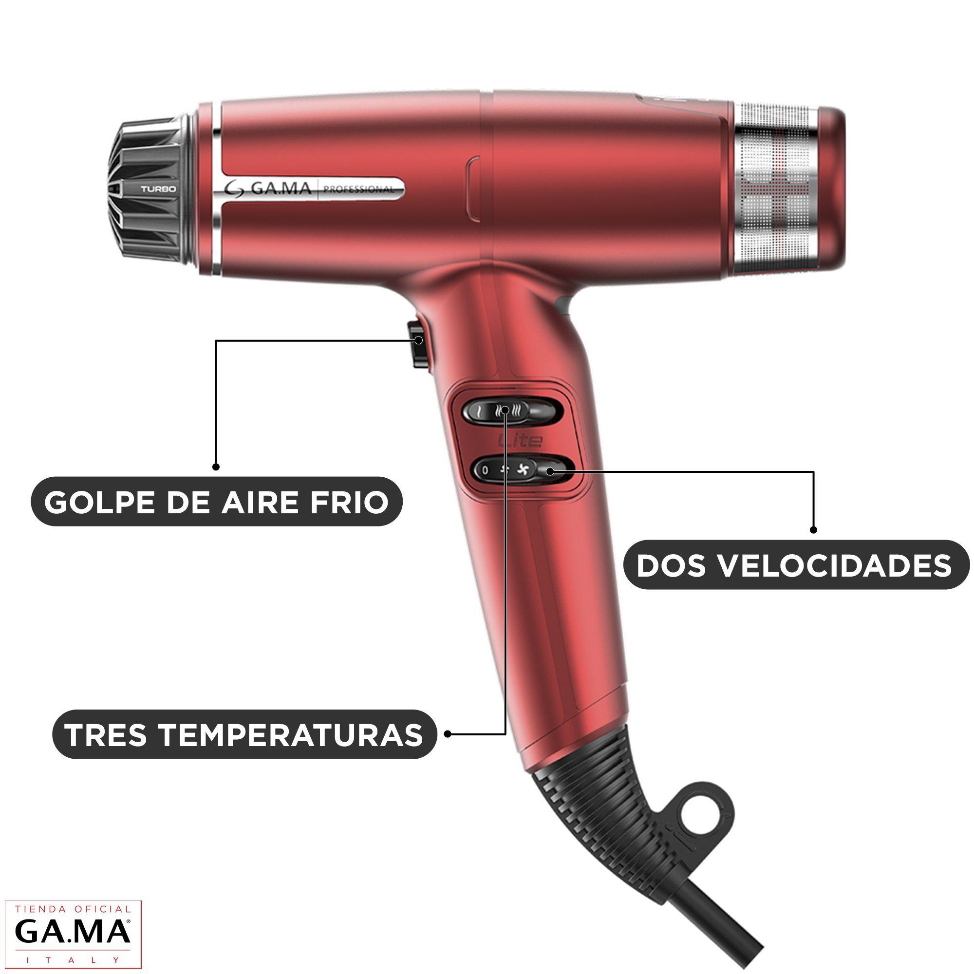 Secador De Pelo Gama Iq Lite Ultra Liviano  Profesional Red-4
