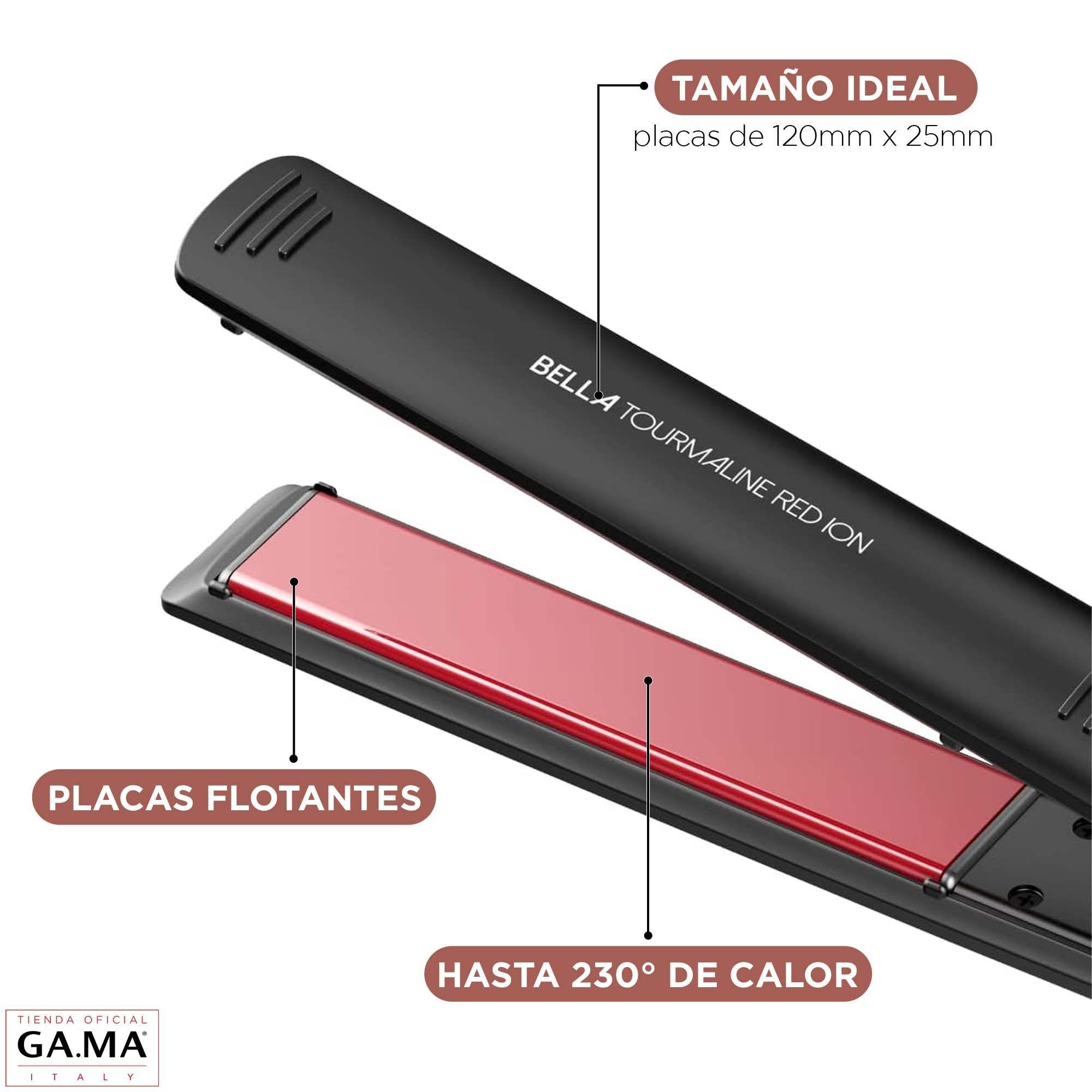 Plancha Alisadora Gama Bella Tourmaline Red Ion Ultra Slim-2