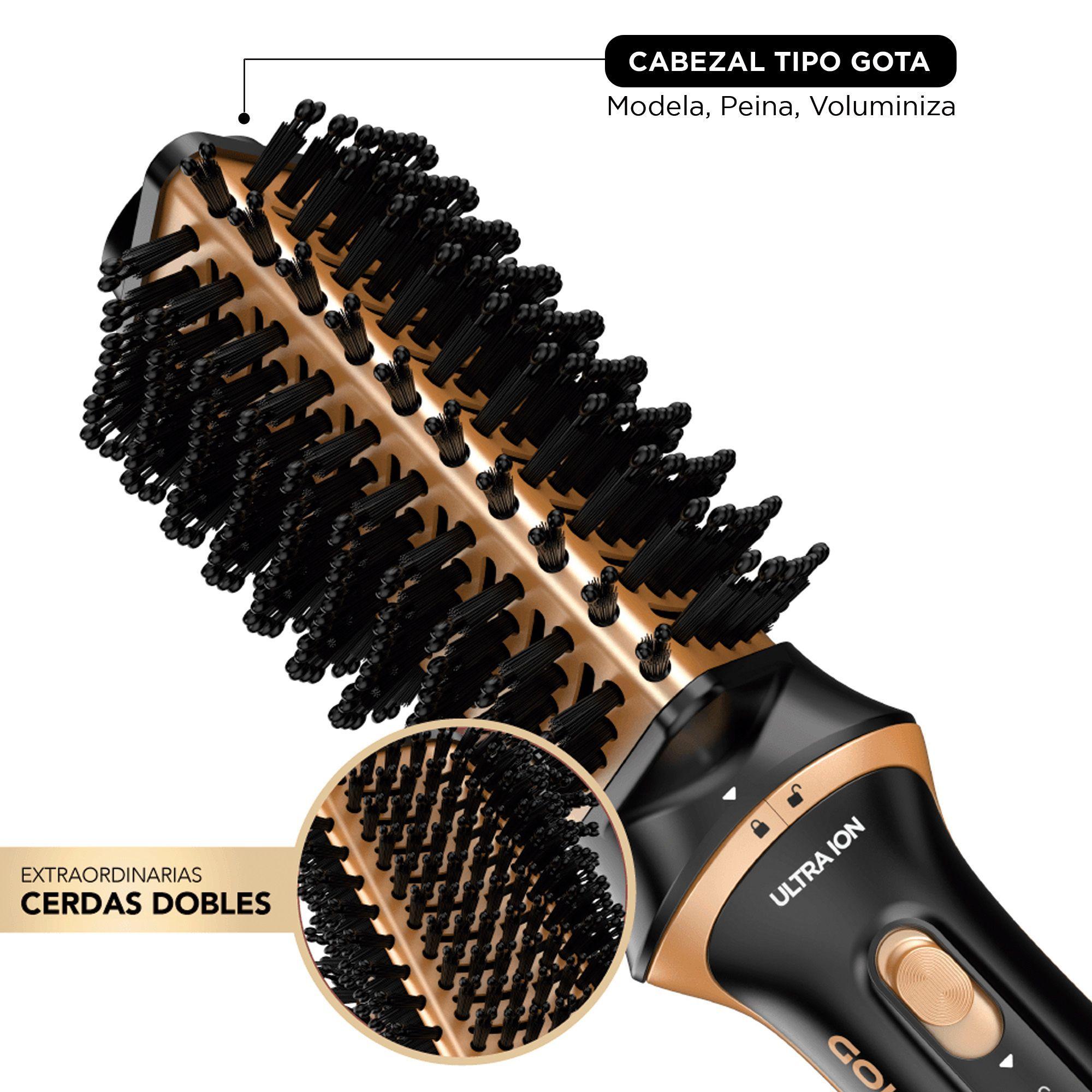 Cepillo Secador Modelador Gama Styler 3d Therapy Ion Gold-4