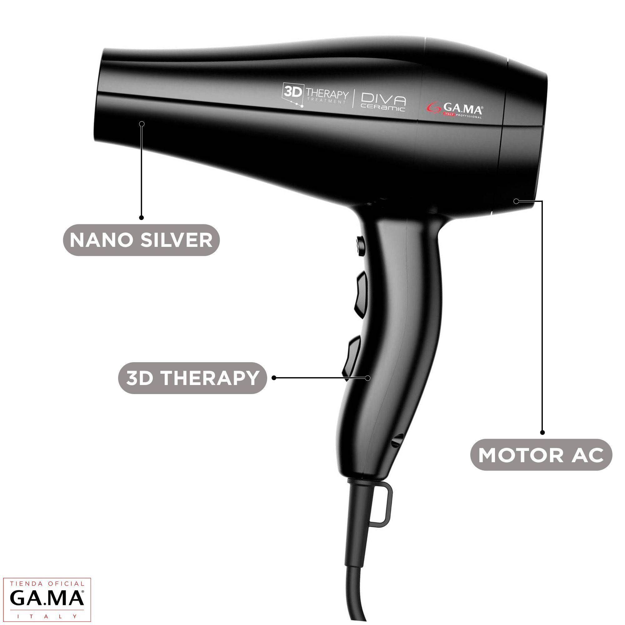 Secador Profesional Gama Diva Ceramic Ion 3d Motor Ac-1