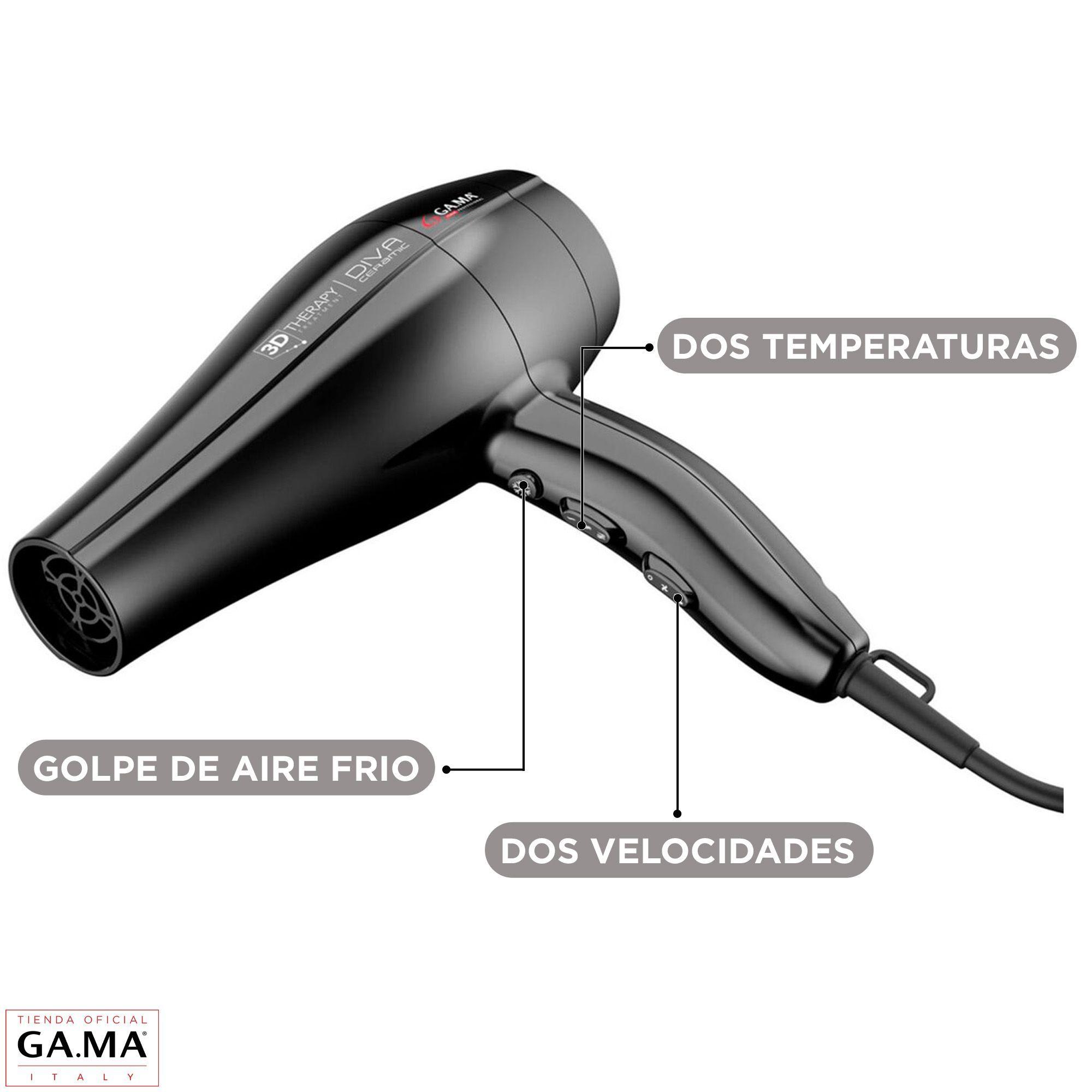Secador Profesional Gama Diva Ceramic Ion 3d Motor Ac-2