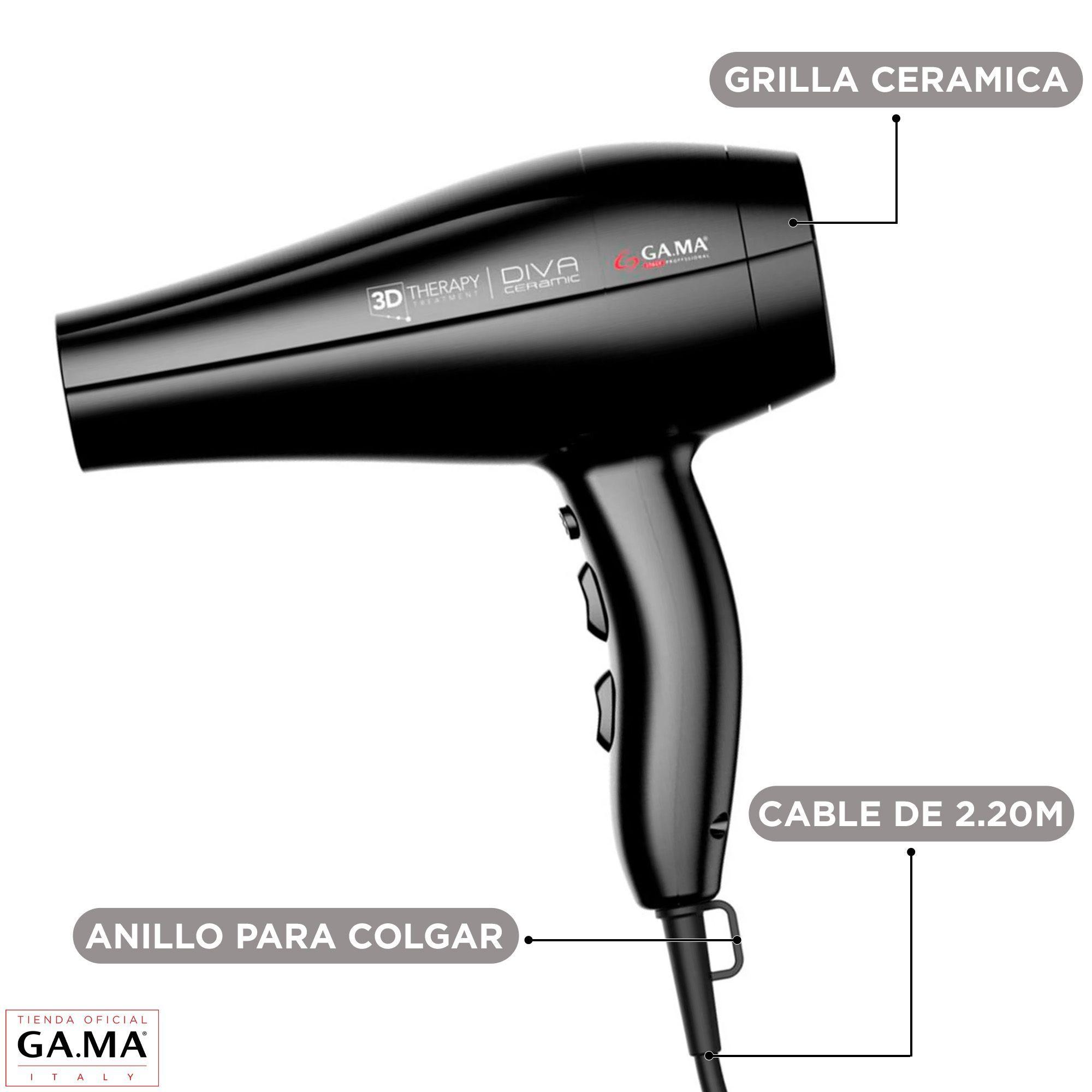 Secador Profesional Gama Diva Ceramic Ion 3d Motor Ac-3