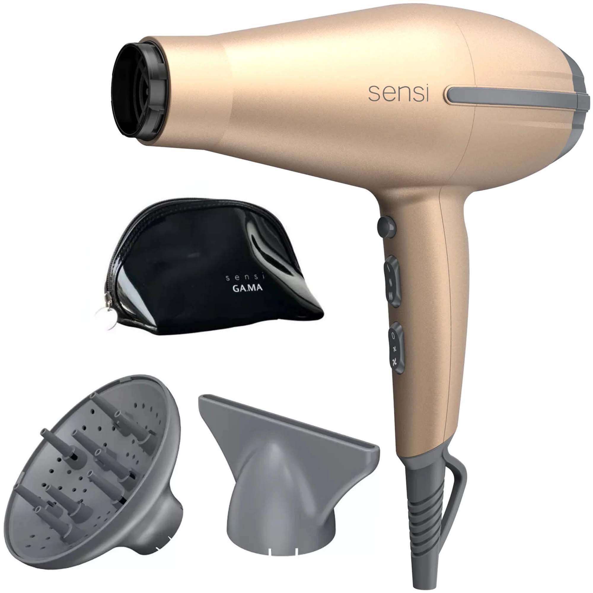 Secador De Pelo Gama H Tempo 5d Sensi Gold 2200 W + Bolso-0