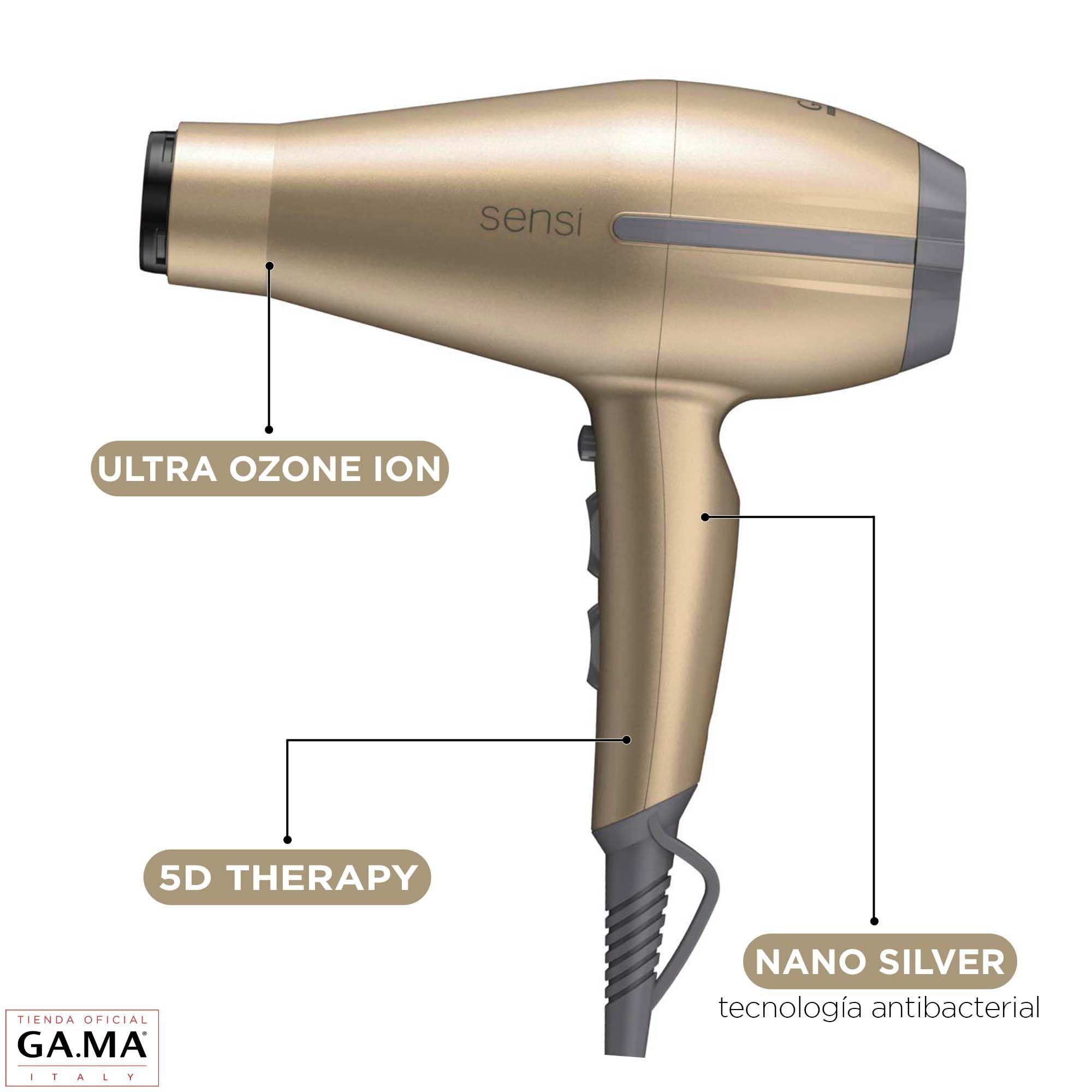 Secador De Pelo Gama H Tempo 5d Sensi Gold 2200 W + Bolso-3