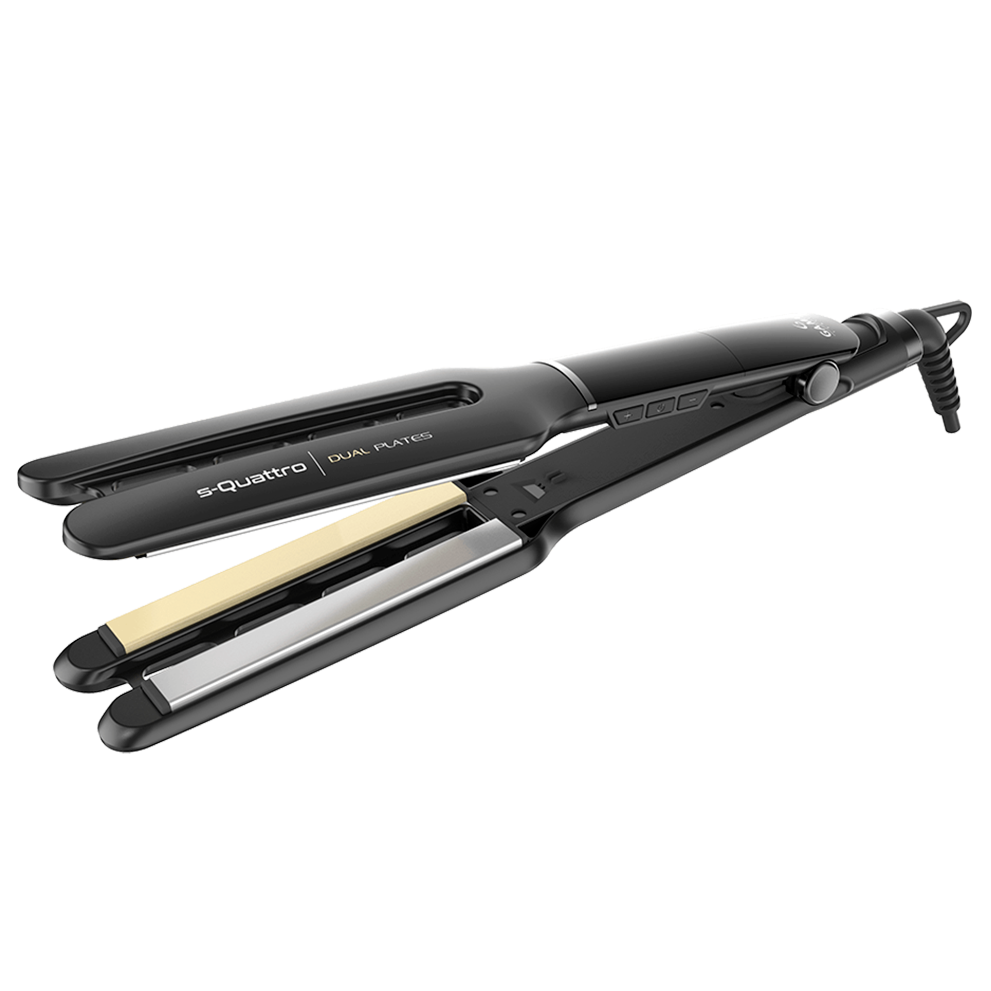 Alisador Plancha Gama Dual Plates  S-Quattro Digital Titanio y Ceramica Tourmaline-2