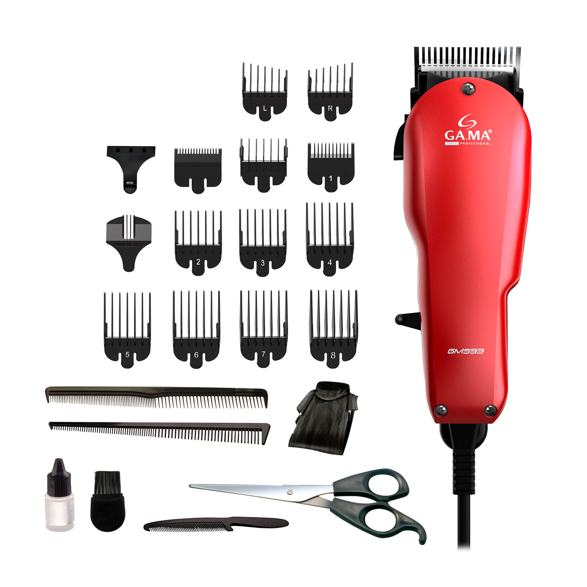 Corta Pelo Clipper Gm 593 Gama 24 Piezas Motor Magnético-0